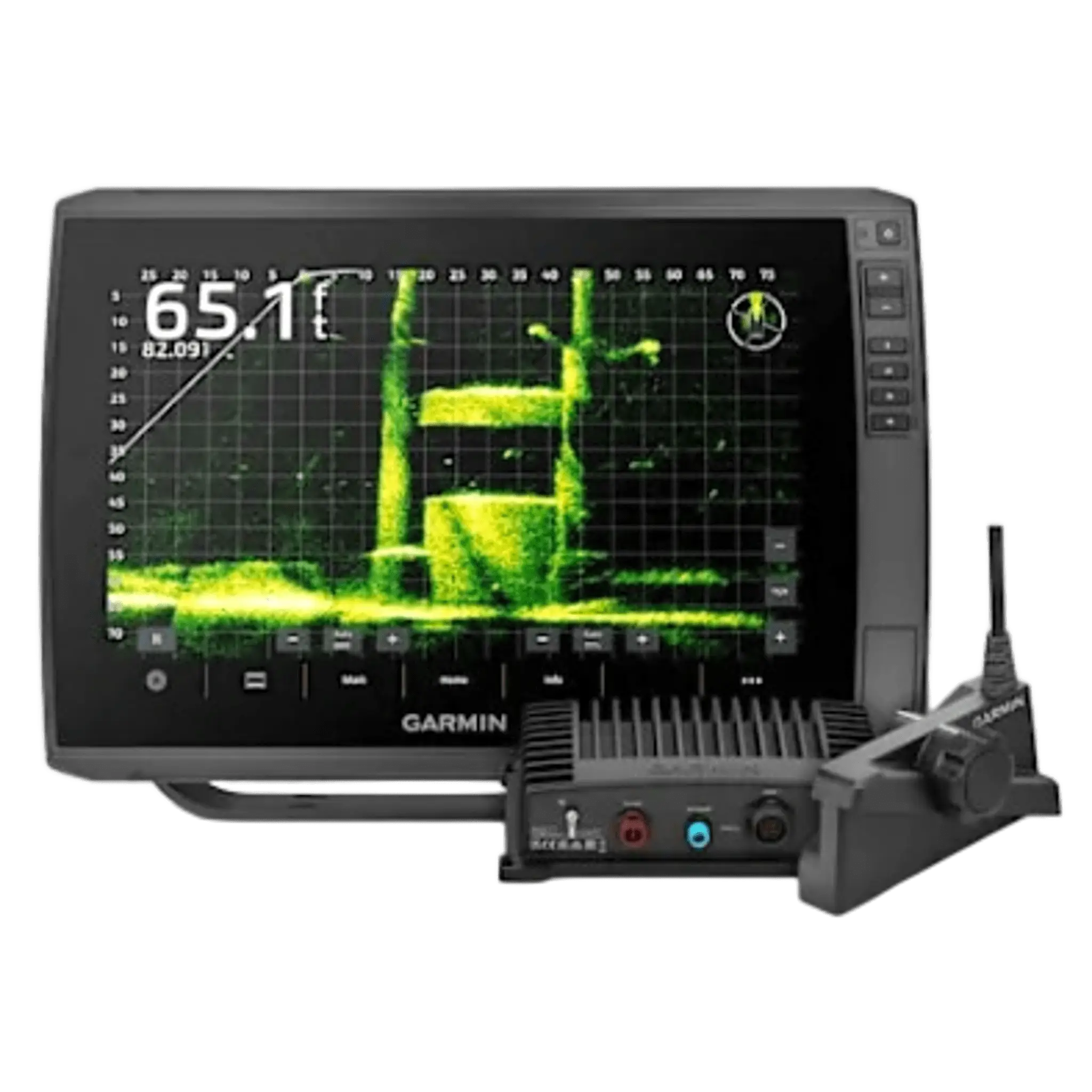 Plotter de Navegación GPSMAP con Sonda Integrada / Pantalla Táctil IPS 12.1″ WXGA / Receptor Multiconstelación 10 Hz / Compatibilidad con AIS y DSC / Sonda CHIRP 600W con ClearVü y SideVü / Soporte LiveScope y Panoptix