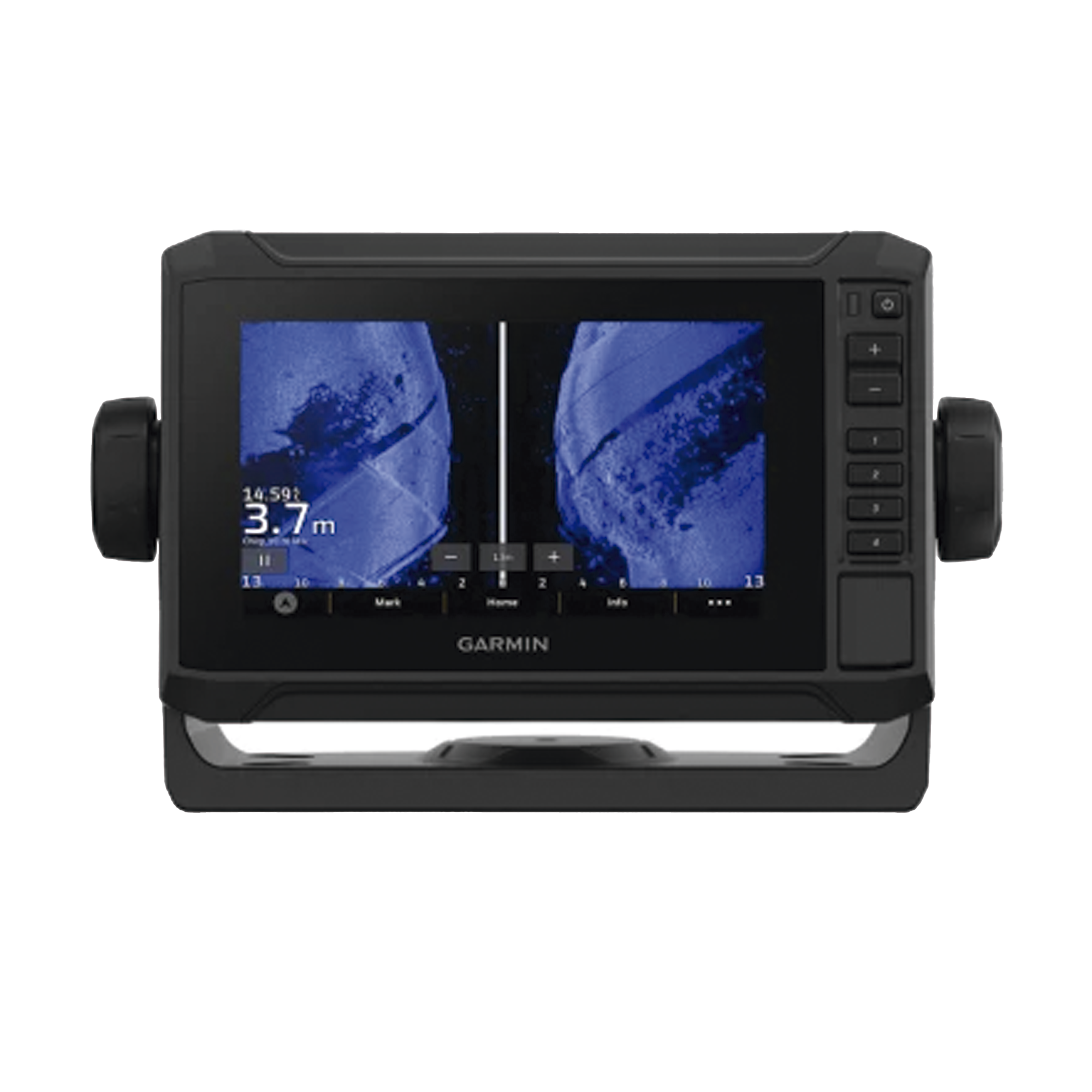 ECHOMAP UHD2 62sv con mapa base precargado, sonda SIDEVÜ, CLEARVÜ Y CHIRP tradicional, puerto de conexión a NMEA 2000. Incluye transductor GT54UHD-TM,