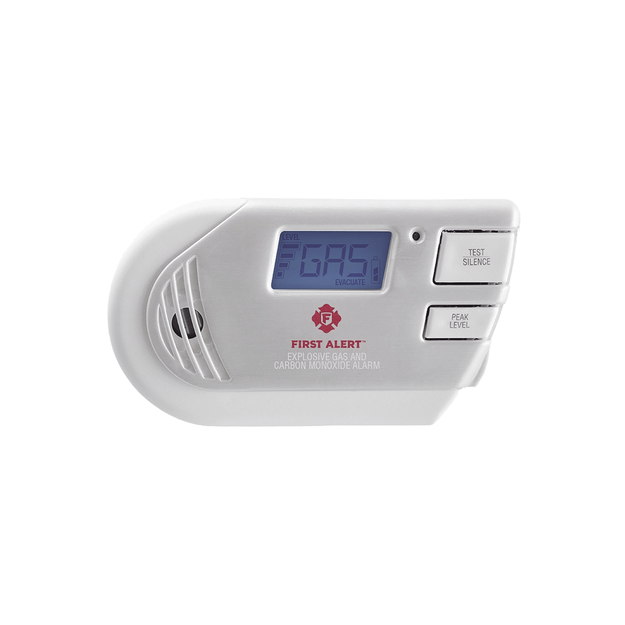 Detector Combo de Combinaci贸n de Gases Explosivos: Metano (GN), Propano (LP) y Mon贸xido de Carbono (CO), Con Pantalla Digital Retroiluminada, 120 Vca y Bater铆a de Respaldo