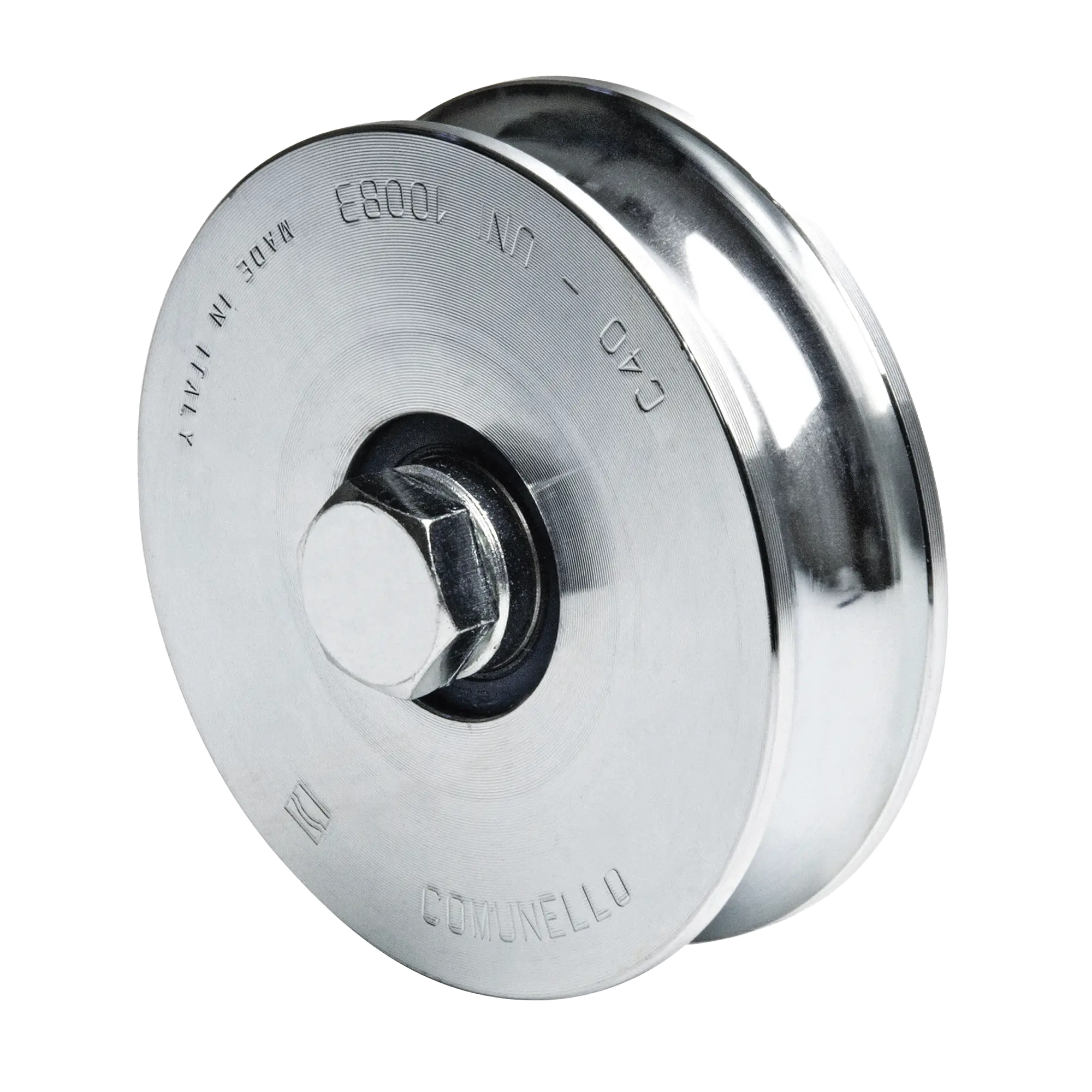 Rueda de 12 cm SIN Soporte / Soporta hasta 450 kg / Canal Tipo «U»