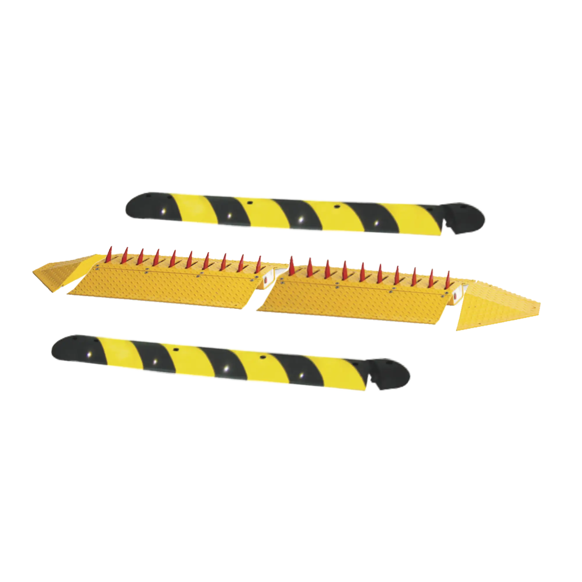 Kit de picos ponchallantas autónomo / Carriles de 2.2 M / No requiere barrera / FACIL INSTALACION / Incluye topes y tornilleria