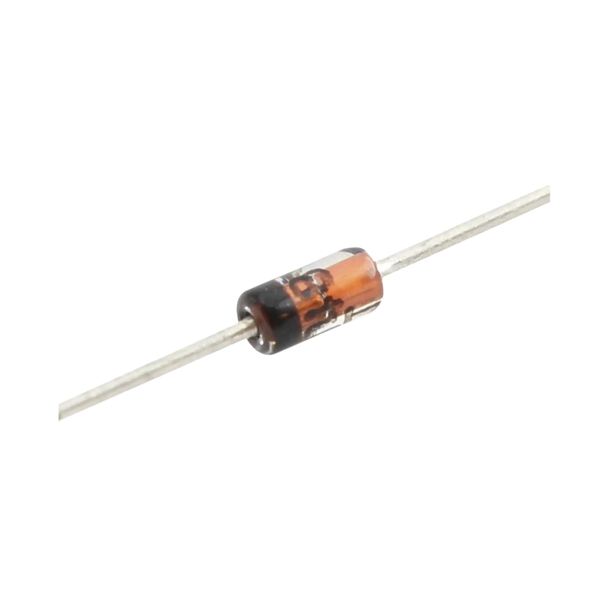 Diodo de Conmutación, I fwd. 300 mA, Vrev 75 V, 0. 5 Watt, Tiempo de Recuperación 4.0 nS, Empacado DO-35.