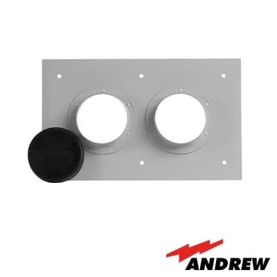 Placa pasamuro con capacidad de 2 botas de 4″
