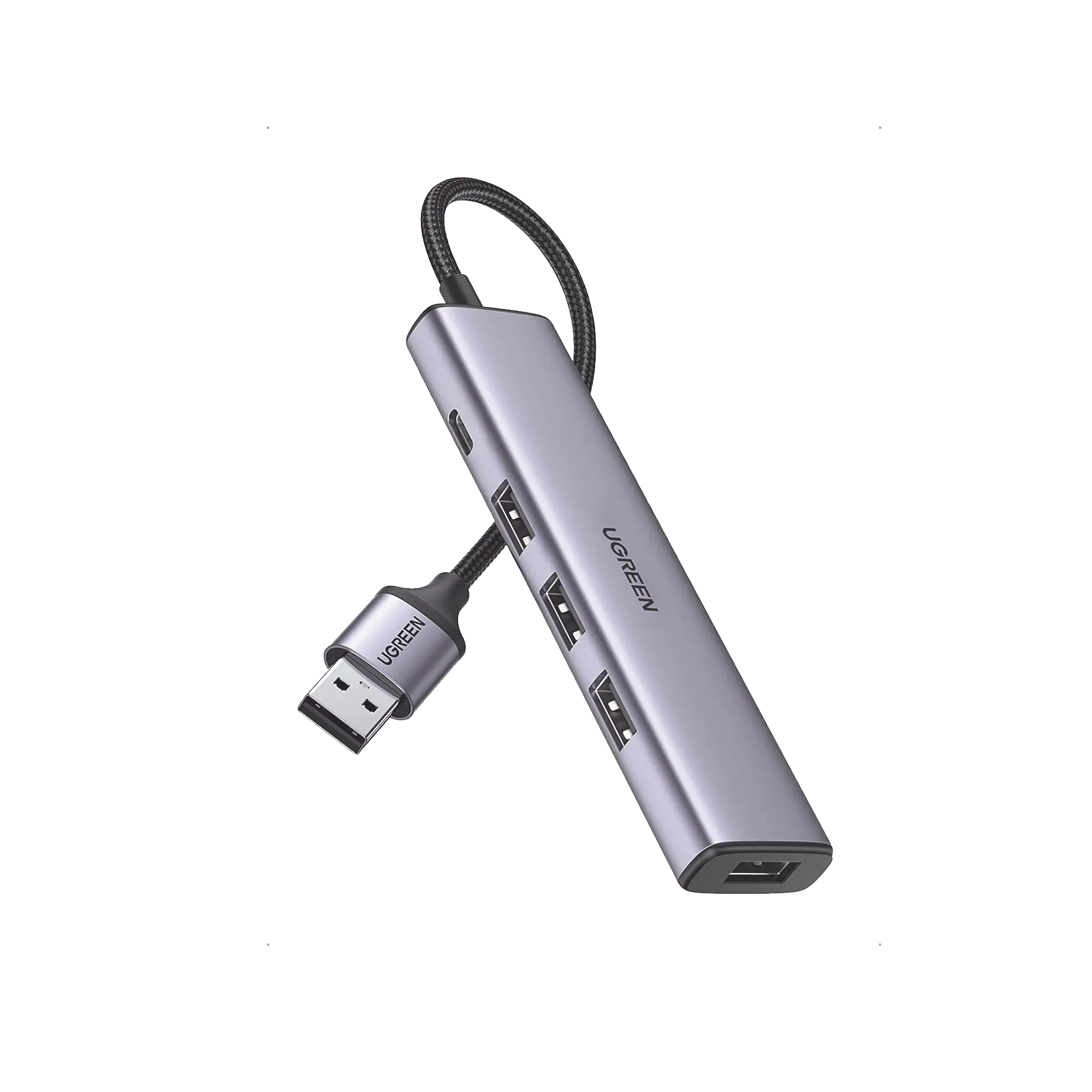 Convertidor USB-A 3.0 a 4 Puertos USB-A 3.0 / 5 Gbps Transferencia / Alimentación por USB-C / Compatibilidad Multiplataforma / Protección Cortocircuito y Sobrecorriente