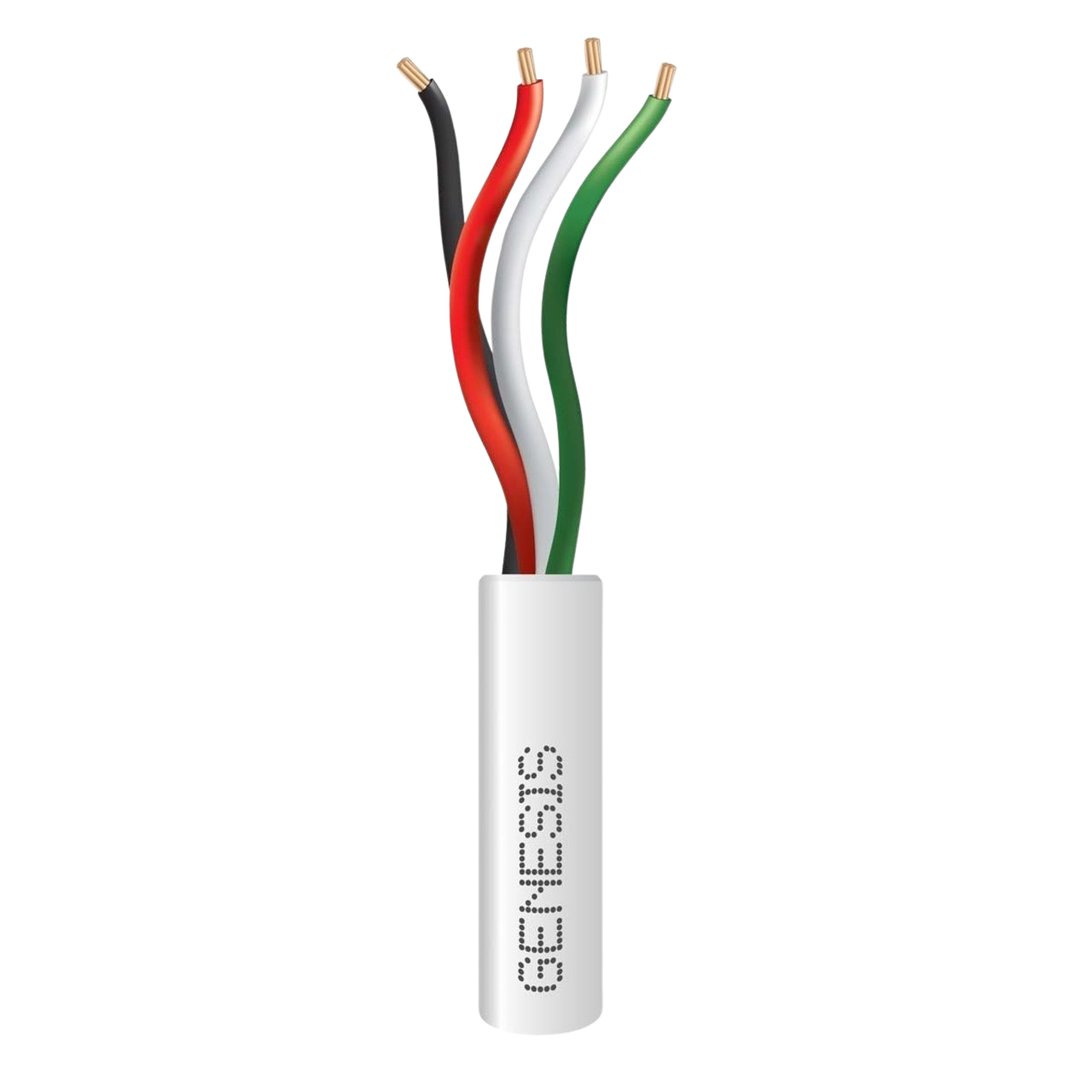 Bobina de 305 Metros / Cable de Cobre / 4 x 22 AWG / Riser / Color Blanco / Para Aplicaciones de Alarmas de Intrusi贸n y Automatizaci贸n
