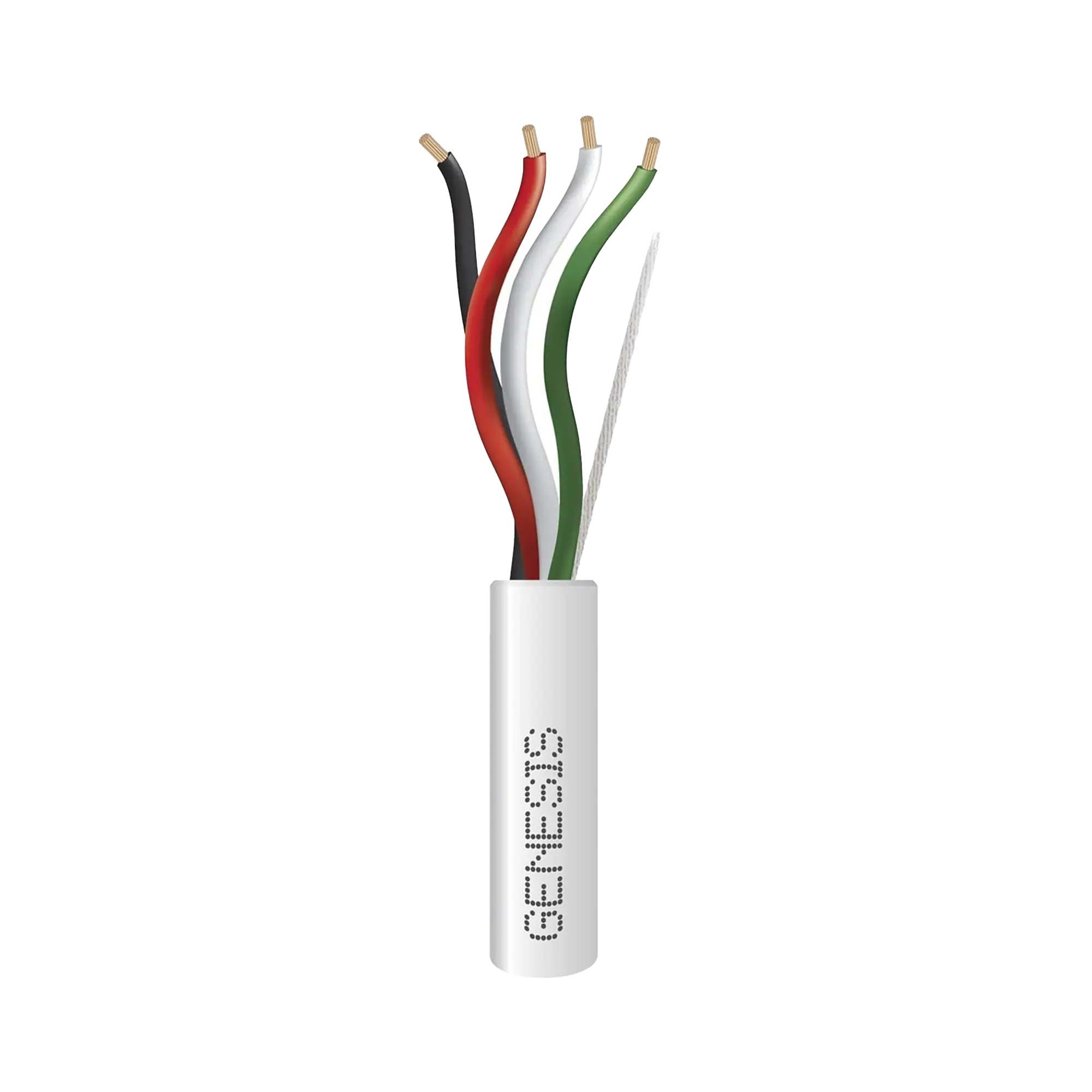Bobina de 305 Metros / Cable de Cobre / 4 x 18 AWG / Riser / Color Blanco / Para Aplicaciones de Alarmas de Intrusión/Control de Acceso/ Automatización / Interfonos y Tv Porteros