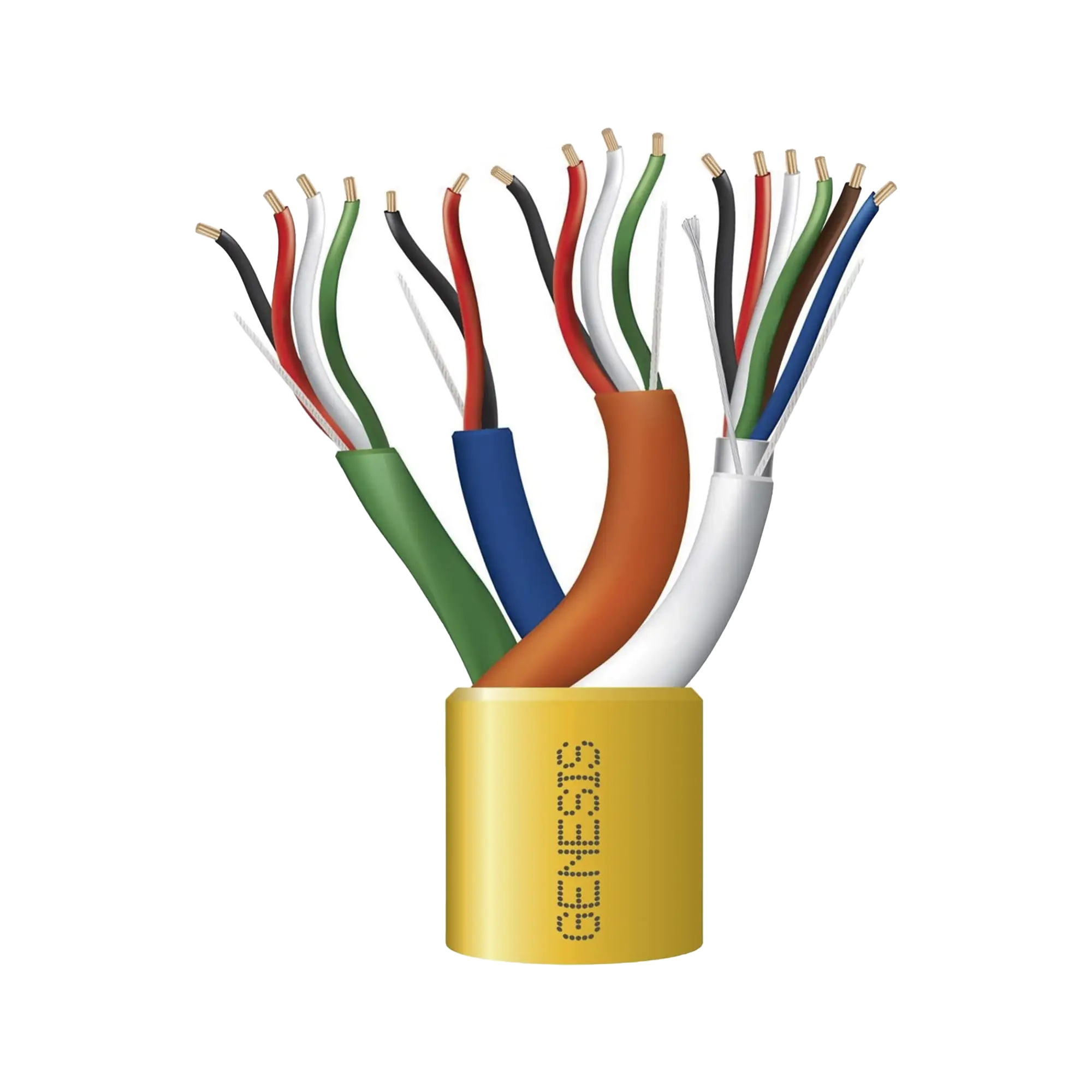 Carrete de Cable de 305 Metros / Color Amarillo / Compuesto por 6 x 22 AWG blindado, 4 x 18 AWG, 4 x 22 AWG, y 2 x 22 AWG / Para Aplicaciones en Control de Acceso