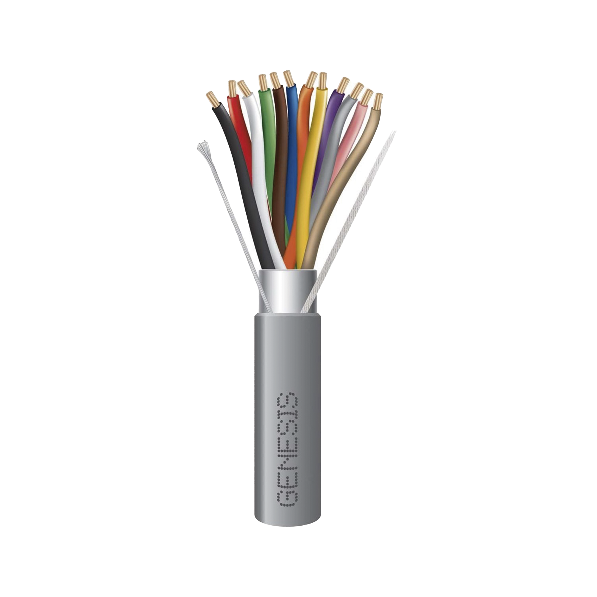 Carrete de 305 Metros / Cable de Cobre / 12 x 22 AWG / Riser / Tipo CMR CL3R FPLR /Para Interior / Color Gris / Para Aplicaciones de Alarmas de Intrusi贸n y Automatizaci贸n