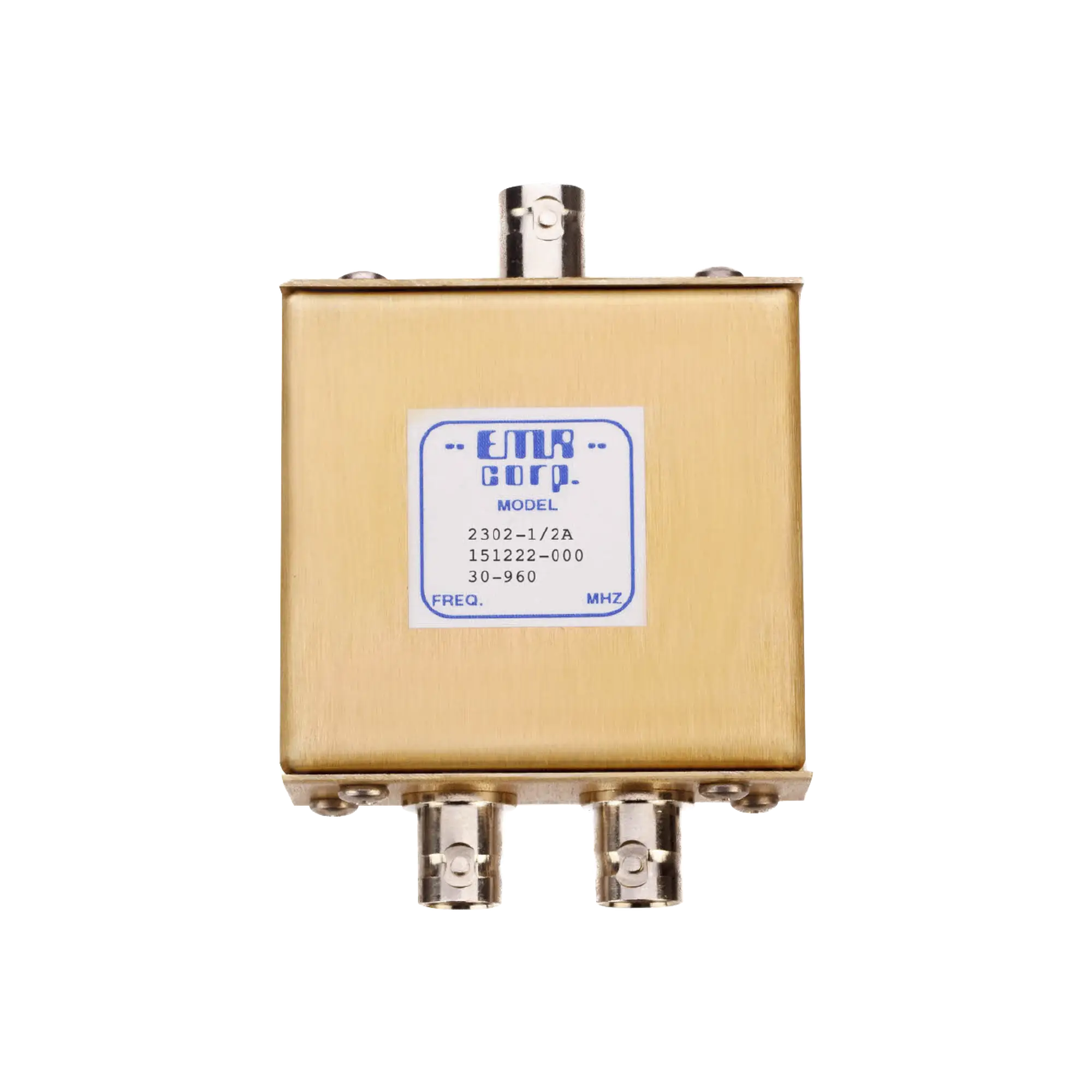 Divisor de Potencia EMR de 2 Vías, 30-960 MHz, 0.5 Watt, Conectores BNC Hembra.