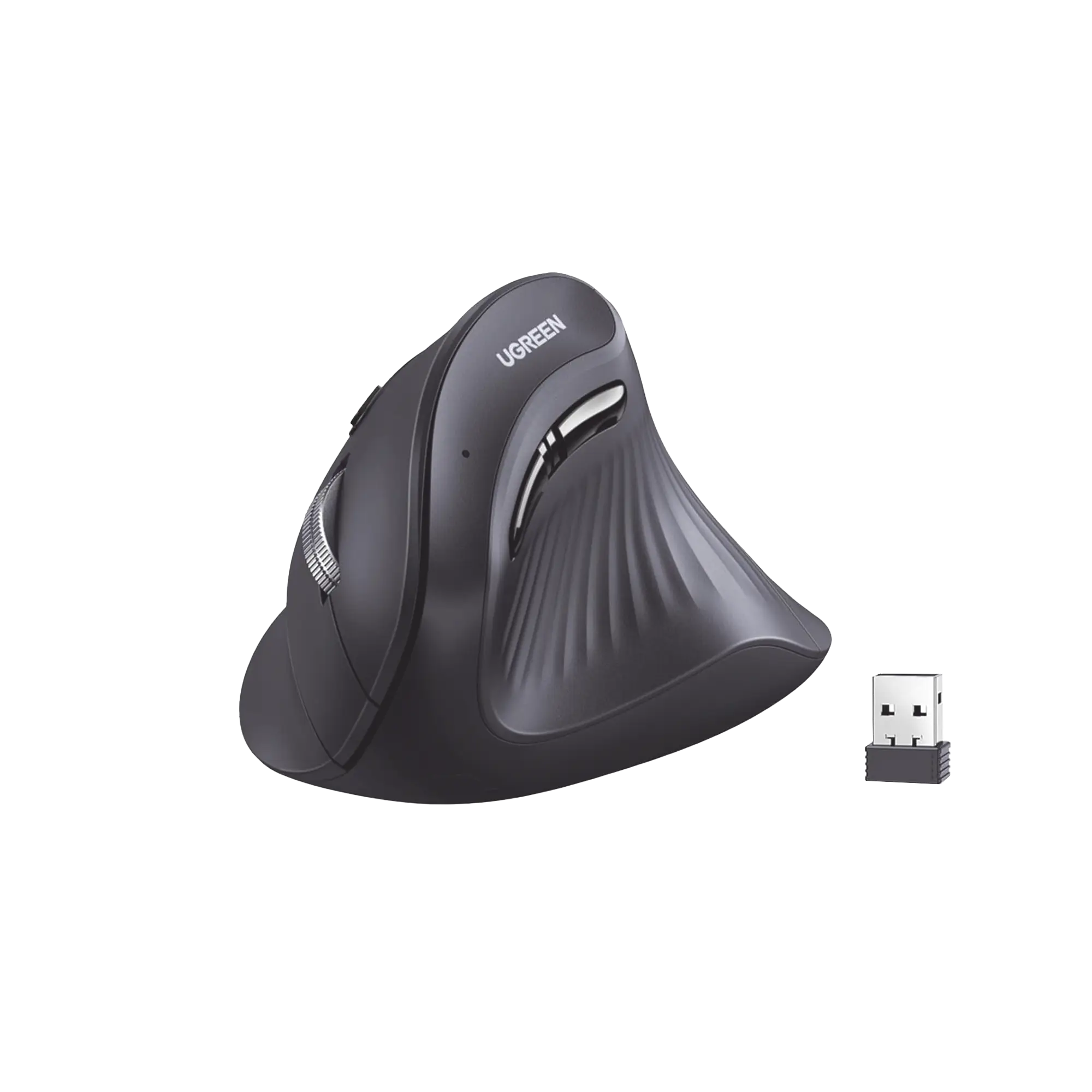 Mouse Inalámbrico en Angulo Vertical | 2.4G & Bluetooth | Conecta 3 dispositivos Simultáneamente | 4 Niveles de DPI | Clic Silencioso | 5 botones Silenciosos | Soporta Win, Mac, Linux & Chrome.