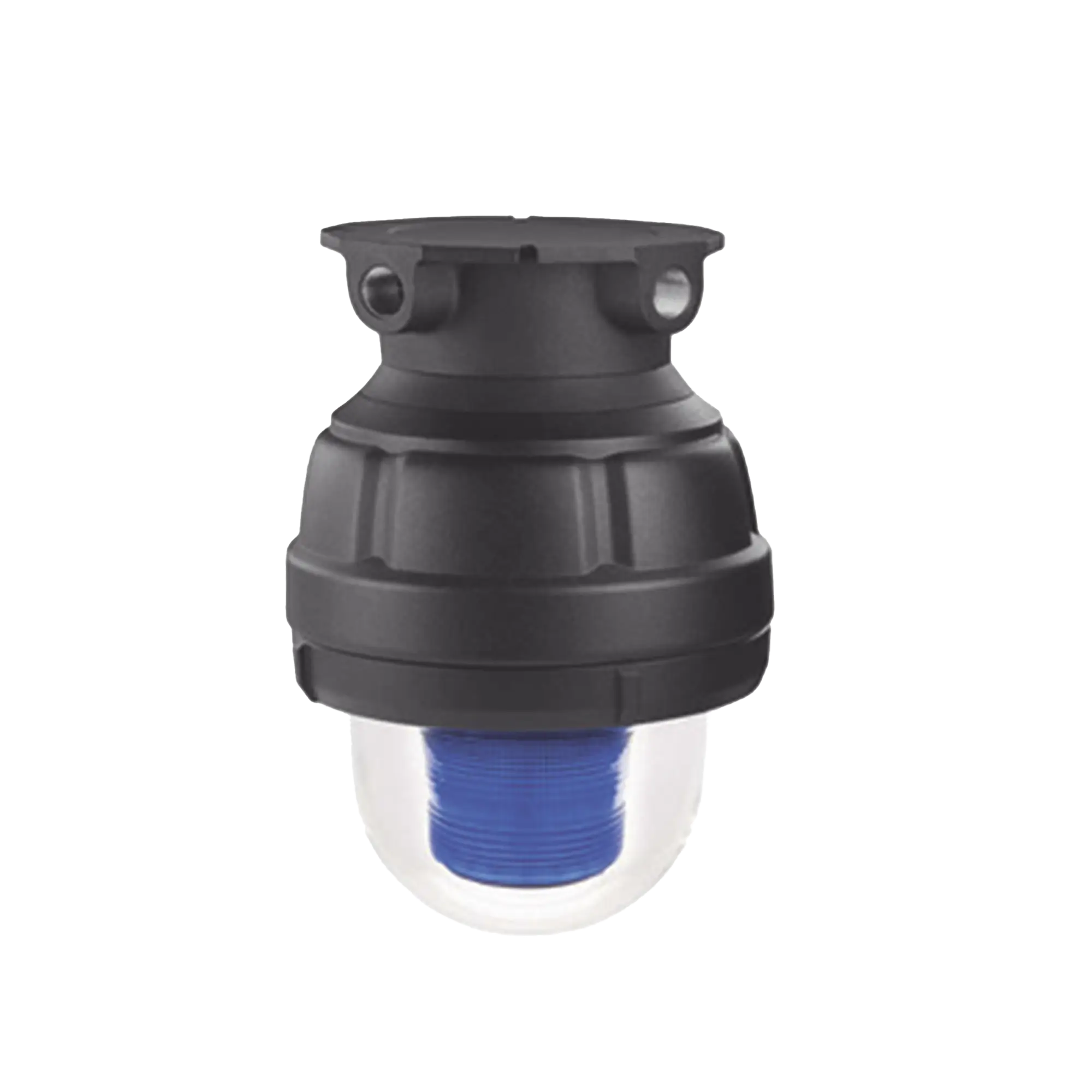 Luz de advertencia LED a prueba de explosión adecuado para su uso en Clase I, Div. I, Grupos C y D; Clase I, Div. 2, Grupos A, B, C y D; Clase II, Div. 1, Grupos E, F y G; Clase III, color Azul, 24 VCD