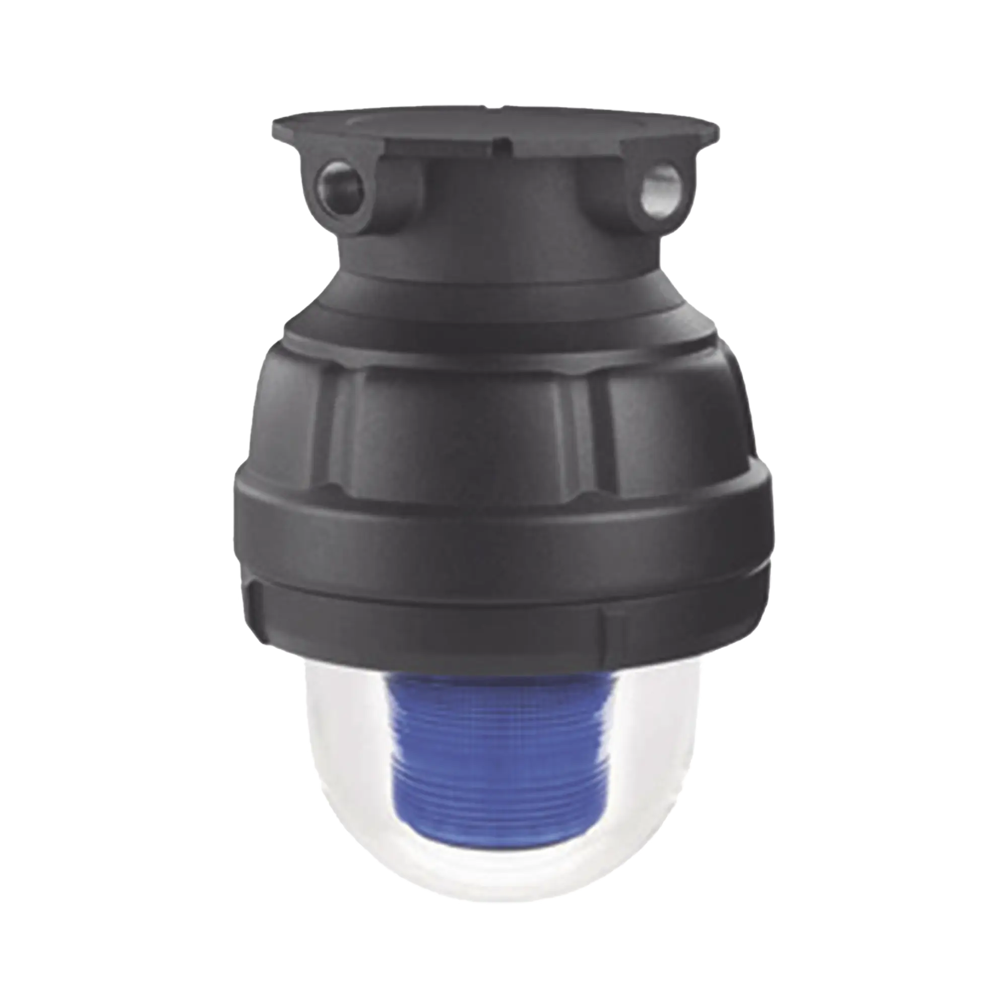 Luz LED, a prueba de explosiones, UL y cUL para Clase I, División 1, Grupo C y D; Clase I, División 2, Grupos A y B; Clase II, División 1, Grupos E, F y G; Clase III, 120-240 VCA, Azul