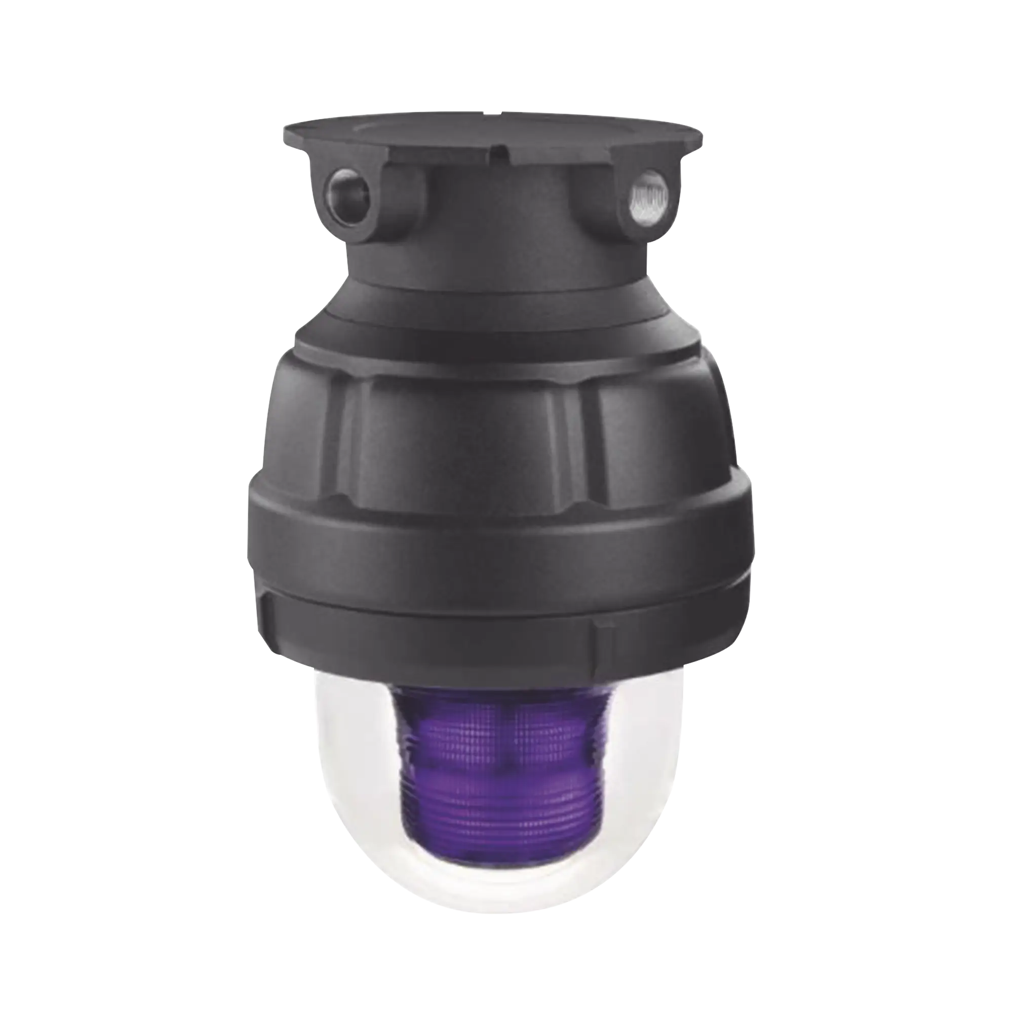 Luz estroboscópica a prueba de explosiones UL y cUL para Clase I, División 1, Grupo C y D; Clase I, División 2, Grupos A y B; Clase II, División 1, Grupos E, F y G; Clase III , 24 Vcd, color Magenta, montaje no incluido