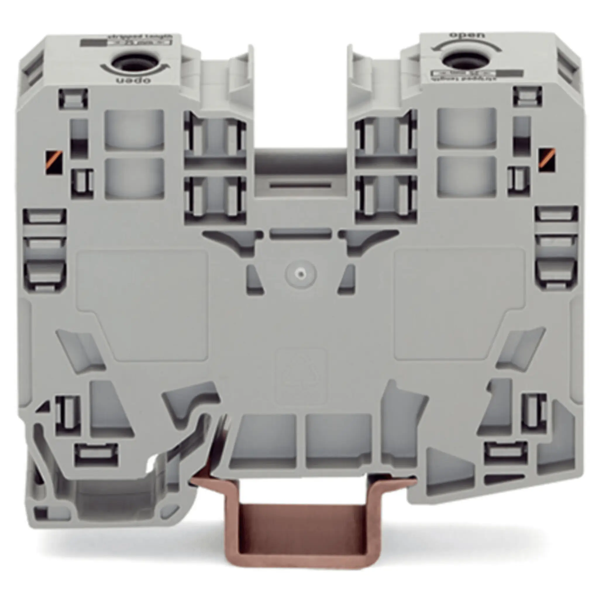 Borna de Paso, 35 mm², POWER CAGE CLAMP, 125 A, 1000 V, Montaje Carril DIN 35×15, Gris, Para Conductores 6-35 mm², Conectores Laterales, Marcaje Lateral