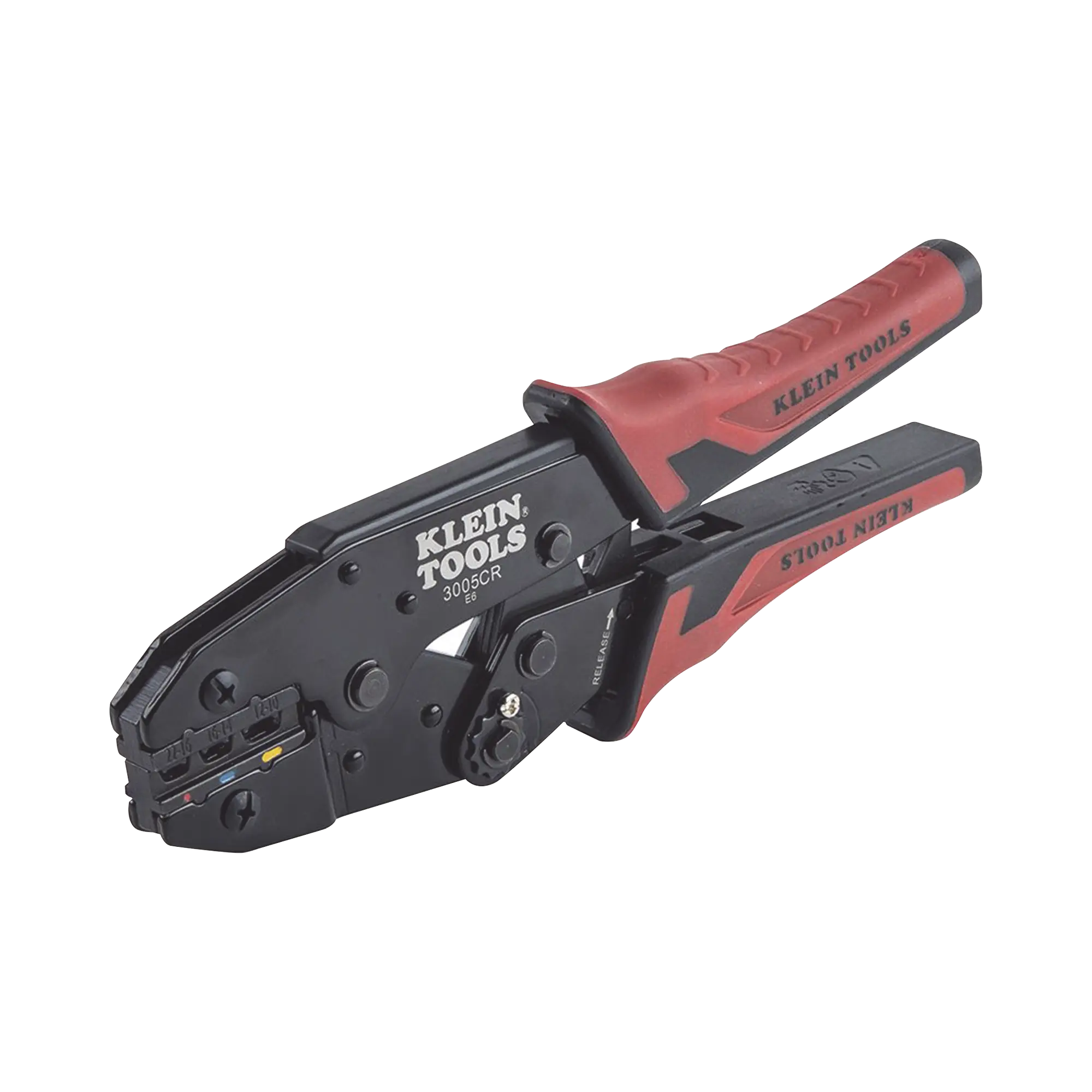 Pinza Ponchadora para Terminales con Aislamiento en Cable de Cobre Sólido y Trenzado de 10-22 AWG.
