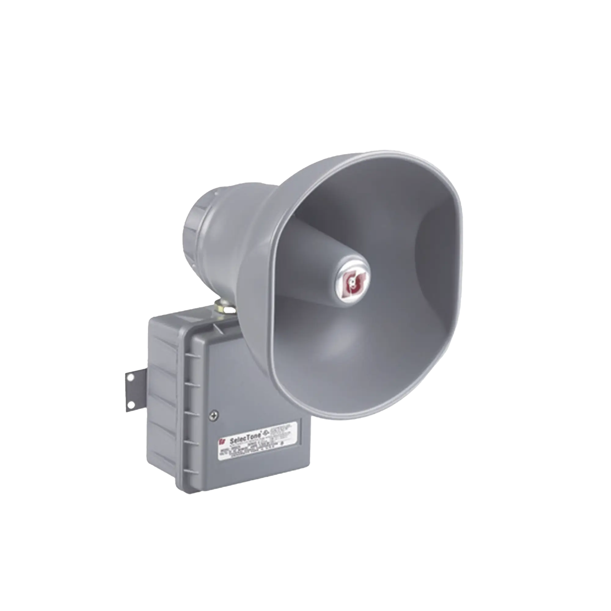 Altavoz amplificado SelecTone® de 15 W, para ubicaciones peligrosas Aprobado por CSFM y listado UL y cUL , 120 Vca, gris