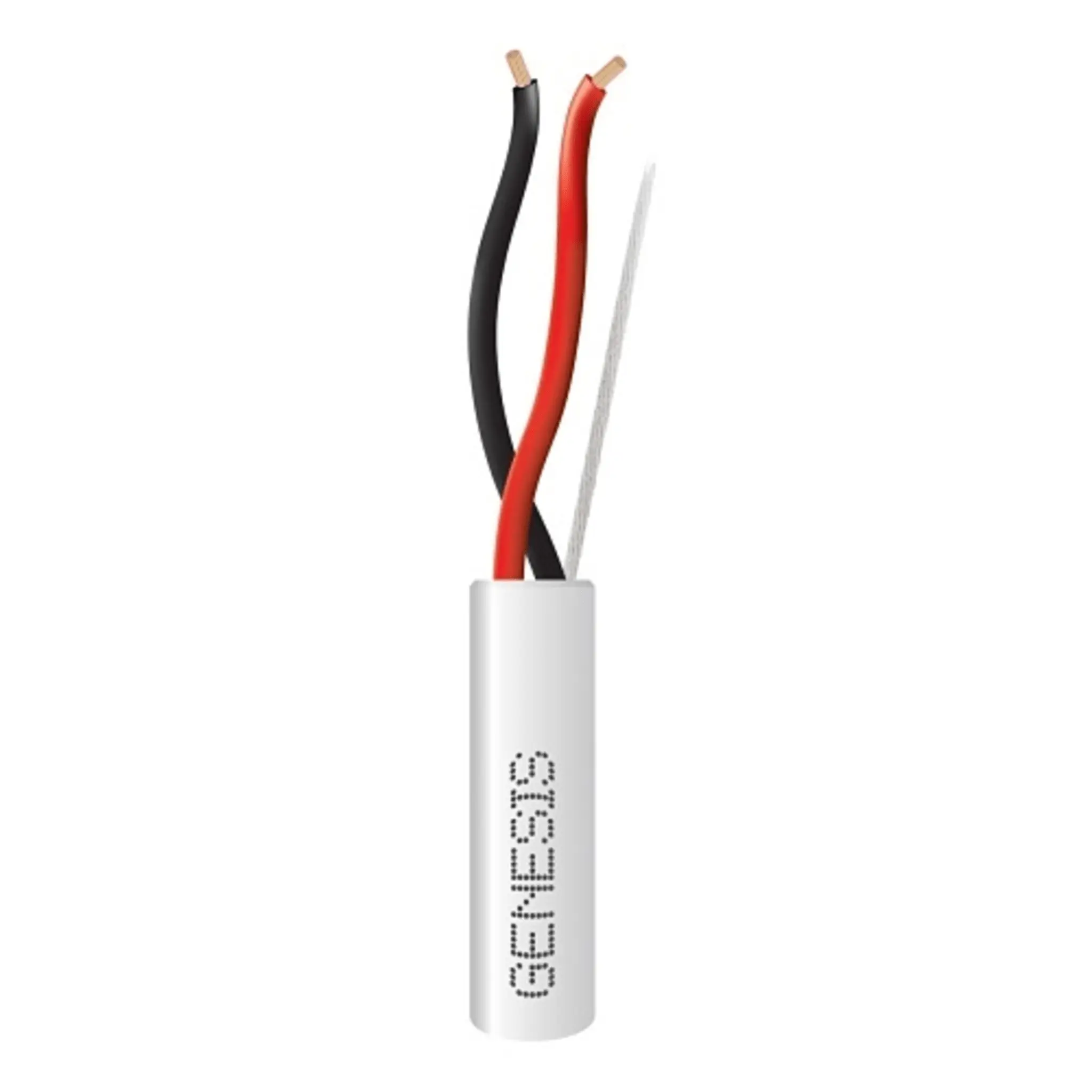 Bobina de 305 Metros de Cable 2 x 18 AWG / Plenum / Blanco / Para aplicaciones en Alarmas de intrusión, Control de acceso, Interfonos, TV porteros, Automatizacion, Audio y Voceo.