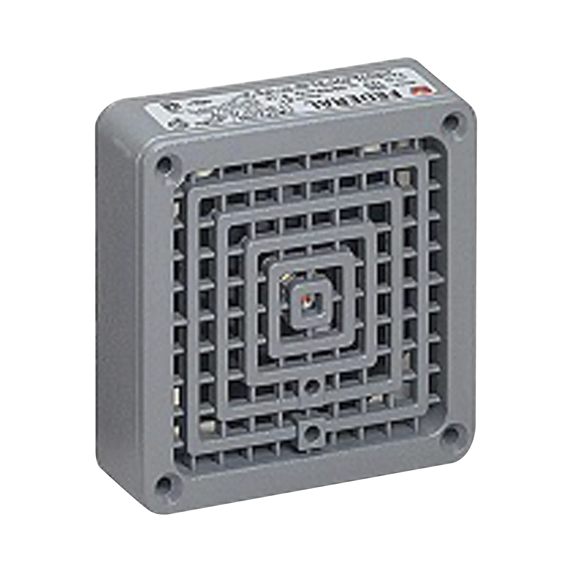 Bocina Vibratone® 350 con placa de ajuste, listado UL y cUL, 120 Vca, color gris