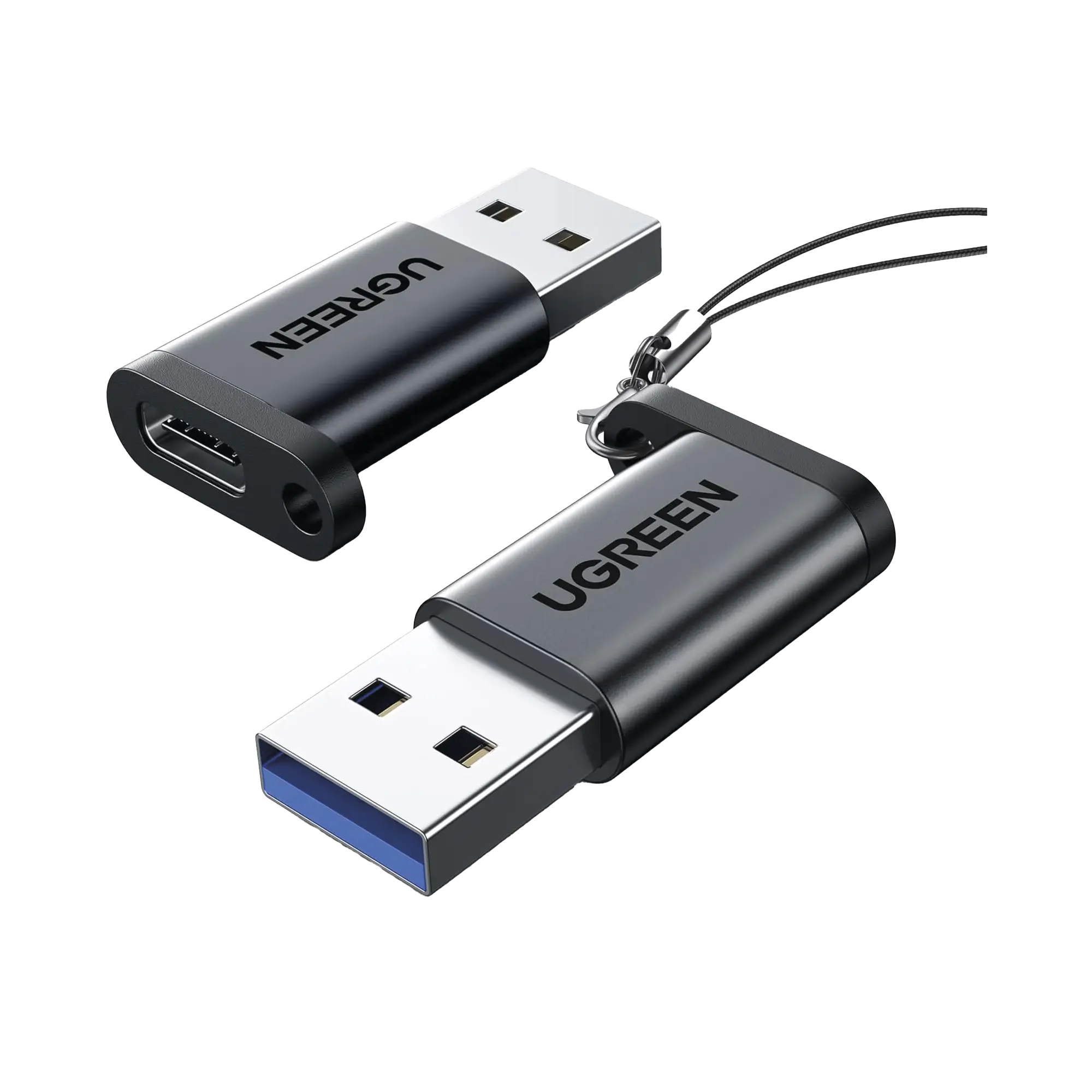 Adaptador USB 3.1 Tipo C a USB-A 3.0 |Carga y Sincronización de Datos | Admite Corriente de 3A | Transferencia de hasta 5 Gbps | Amplia Compatibilidad | Chip VL160 | Caja de Aluminio | Color Negro.