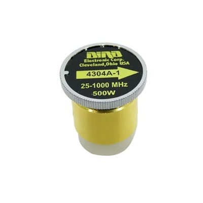 Elemento de Reemplazo en linea 7/8″, de 5/ 15/ 50/ 150/ 500 Watt para Wattmetro BIRD 4304A, en el Rango de Frecuencia de 25-1000 MHz.
