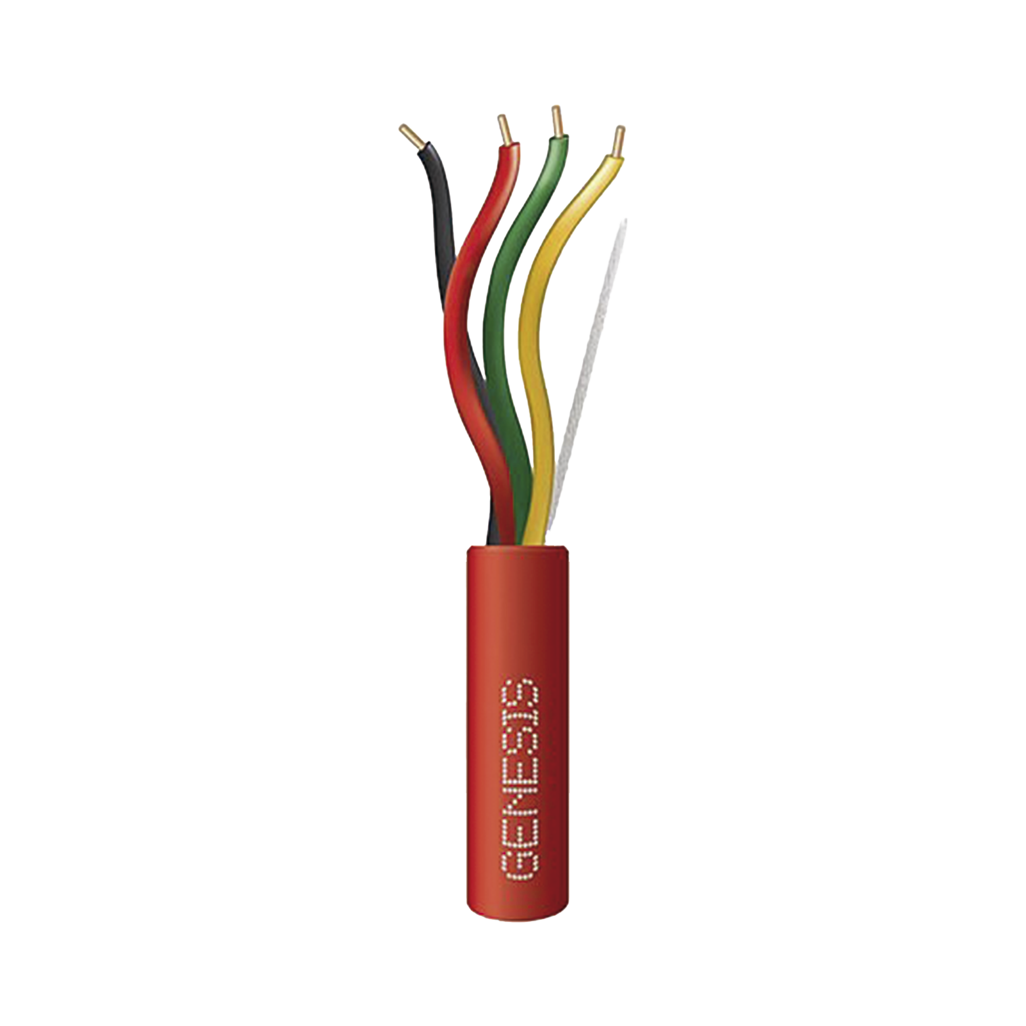 Carrete de 305 Metros de Alambre / 4 x 14 AWG / Plenum / Tipo FPLP-CL3P / Resistente al Fuego / Color Rojo / Para Sistemas Contra Incendio o Sistemas de Evacuación