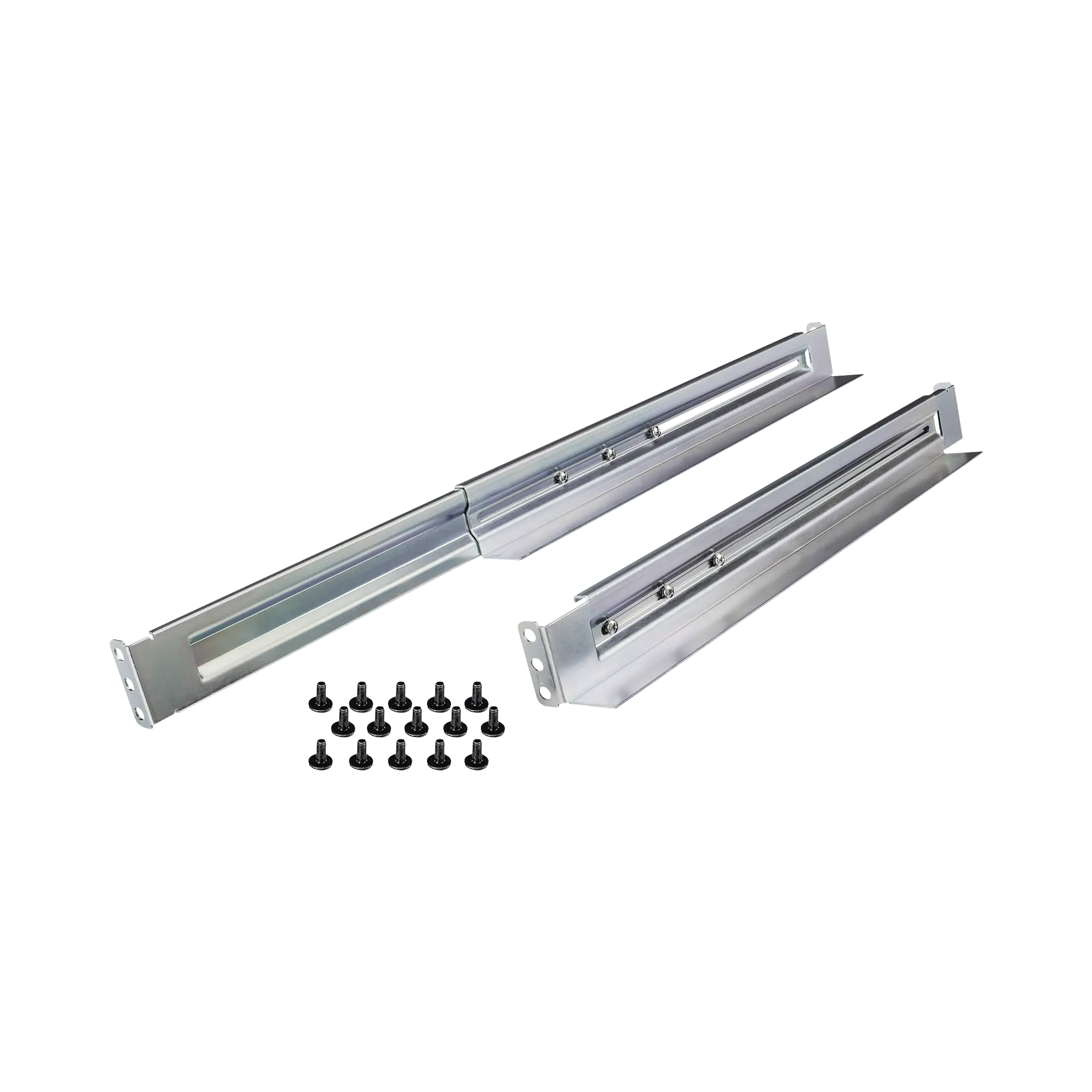 Kit de Rieles Para Racks de 4 Postes, Para UPS de 1 a 3 UR, Profundidad Ajustable, Soporte de Peso de 104.78 Kg