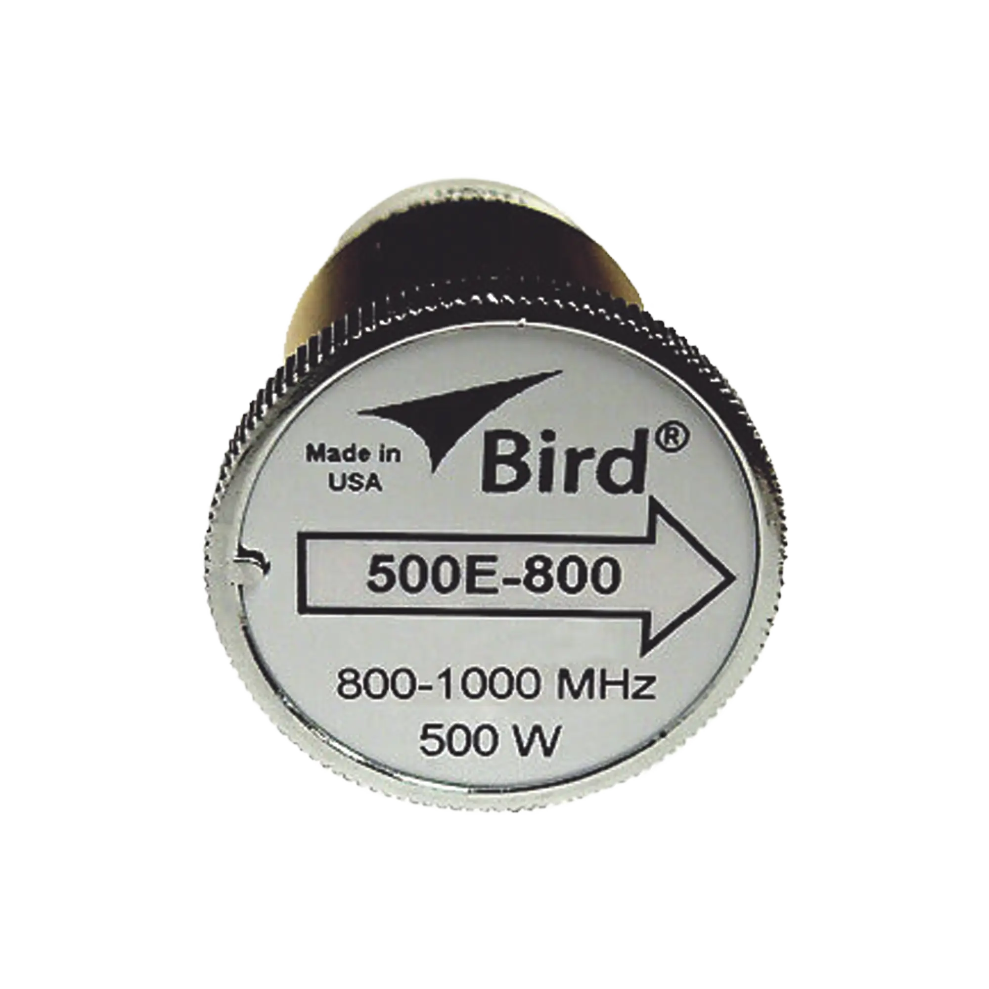 Elemento de 500 Watt en Línea 7/8″ para Wattmetro BIRD 43 en Rango de Frecuencia de 800 a 1000 MHz.