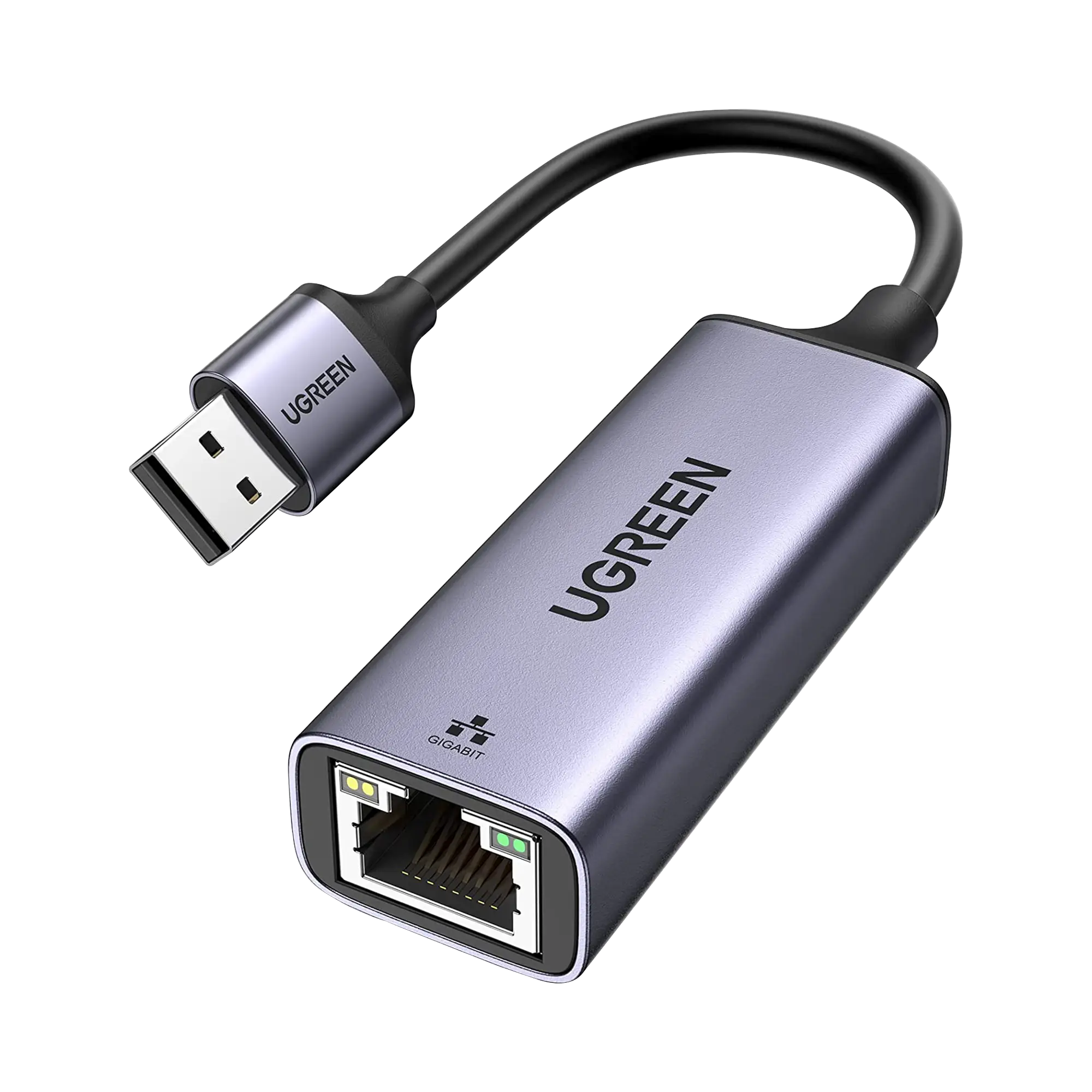 Adaptador de Red USB-A 3.0 a RJ45 /Admite 10/100/1000 Mbps / Caja de Aluminio / Longitud del cable 10 cm