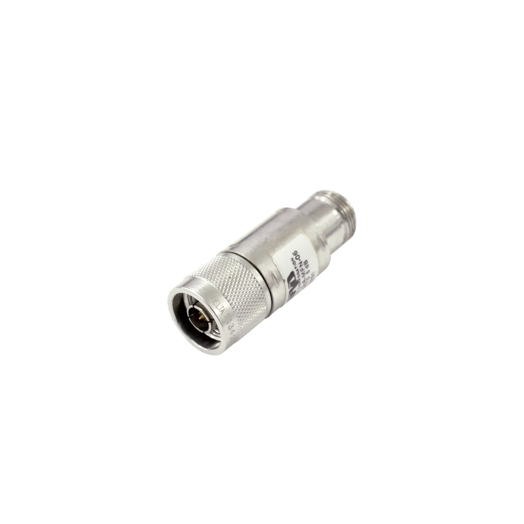 Atenuador en Línea de 6 dB, 5 Watt Máximo, CD-4 GHz, Conectores N Macho-Hembra.