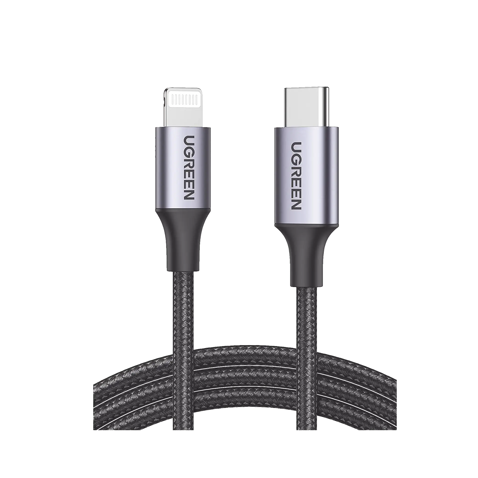 Cable USB-C a Lightning | 1 Metro | Certificado MFi | Carga Rápida 60W | 480 Mbps | Conector C94 | Adecuado para iPhone, iPad y iPod | Protección Integrada | Caja de Aluminio | Nylon Trenzado | Color Negro.