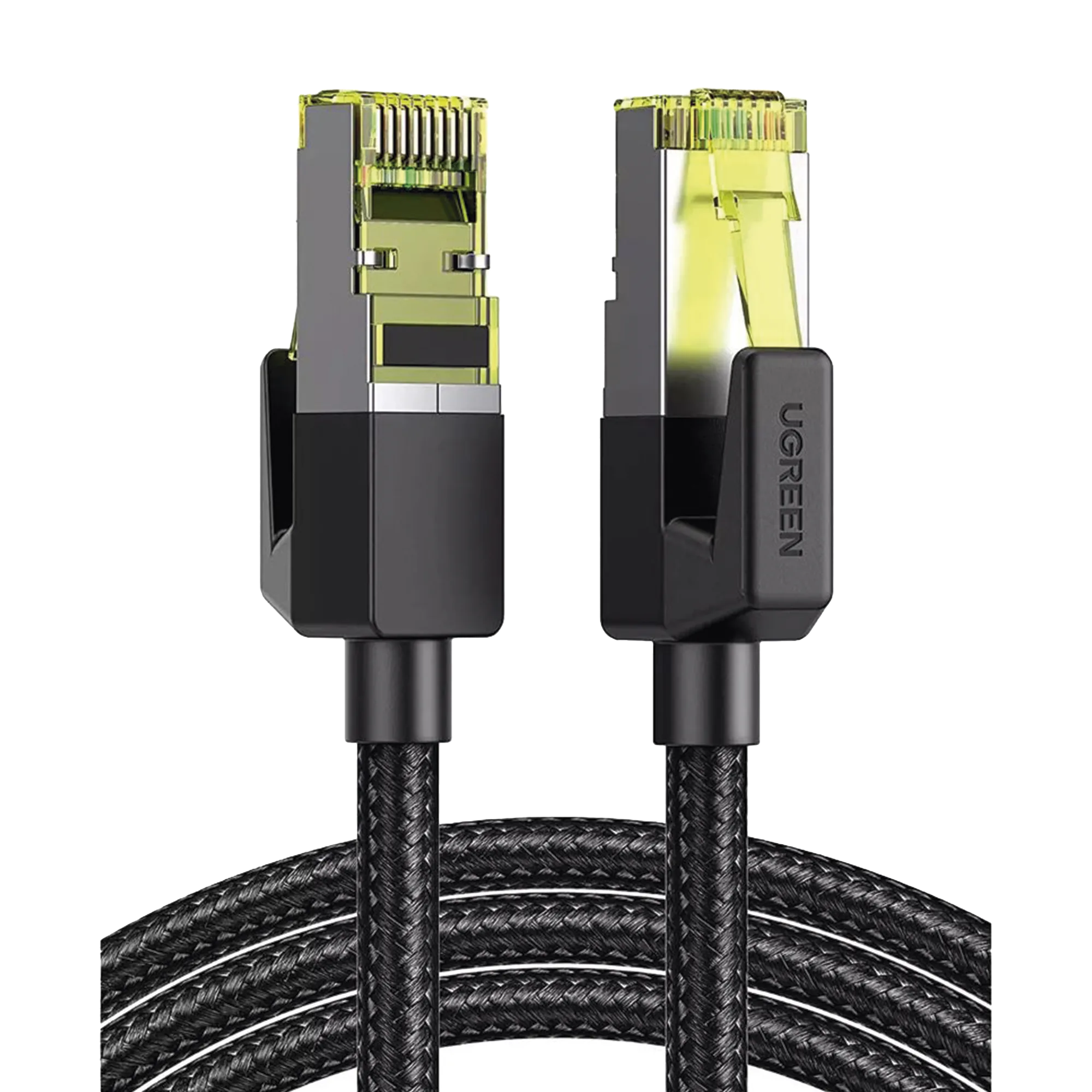 Cable Ethernet Cat7 CLASS�?�F/FTP Redondo con Malla de Nylon 2 Metros