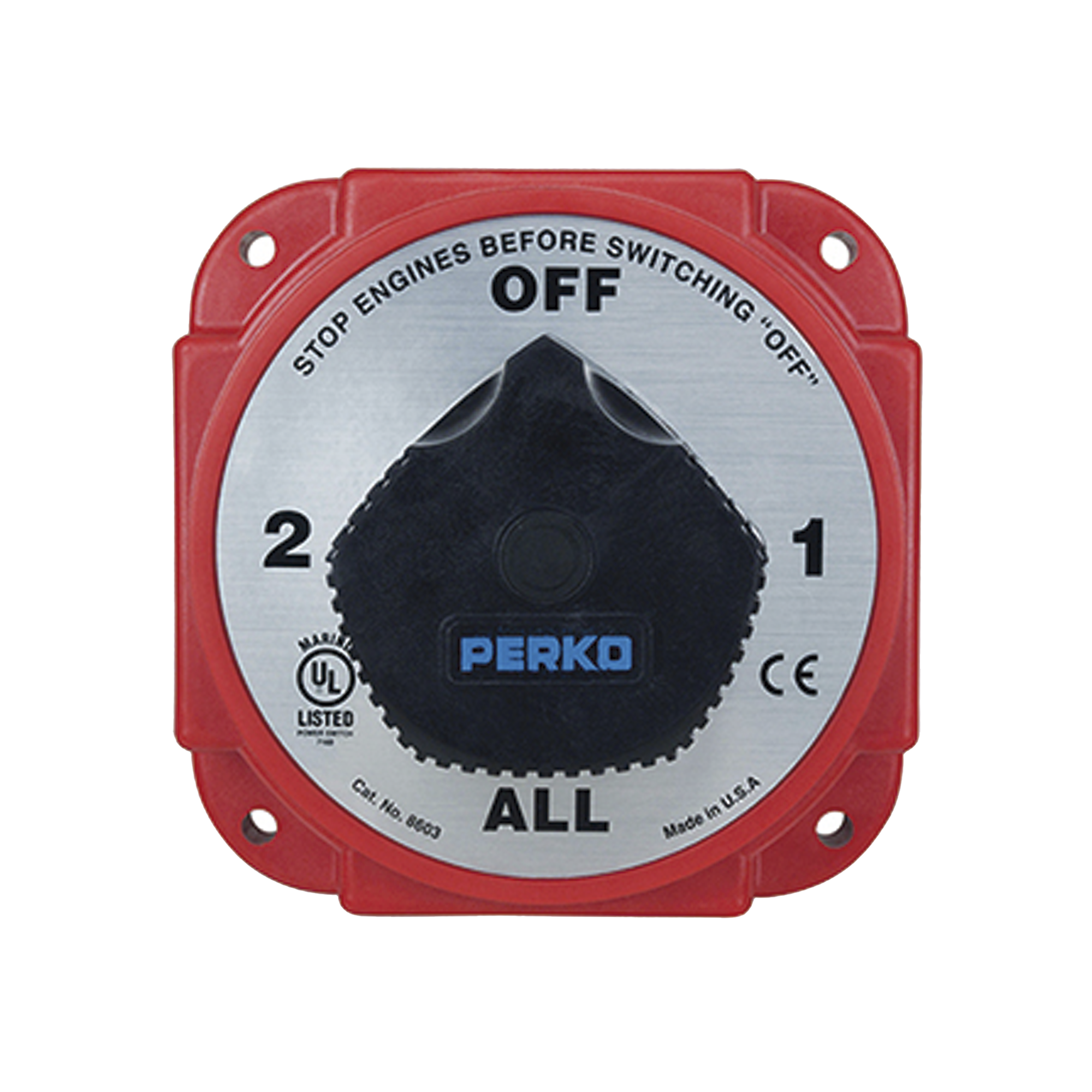 Switch Selector de Batería y Alternador de Servicio Pesado, para Sistemas Eléctricos Marinos