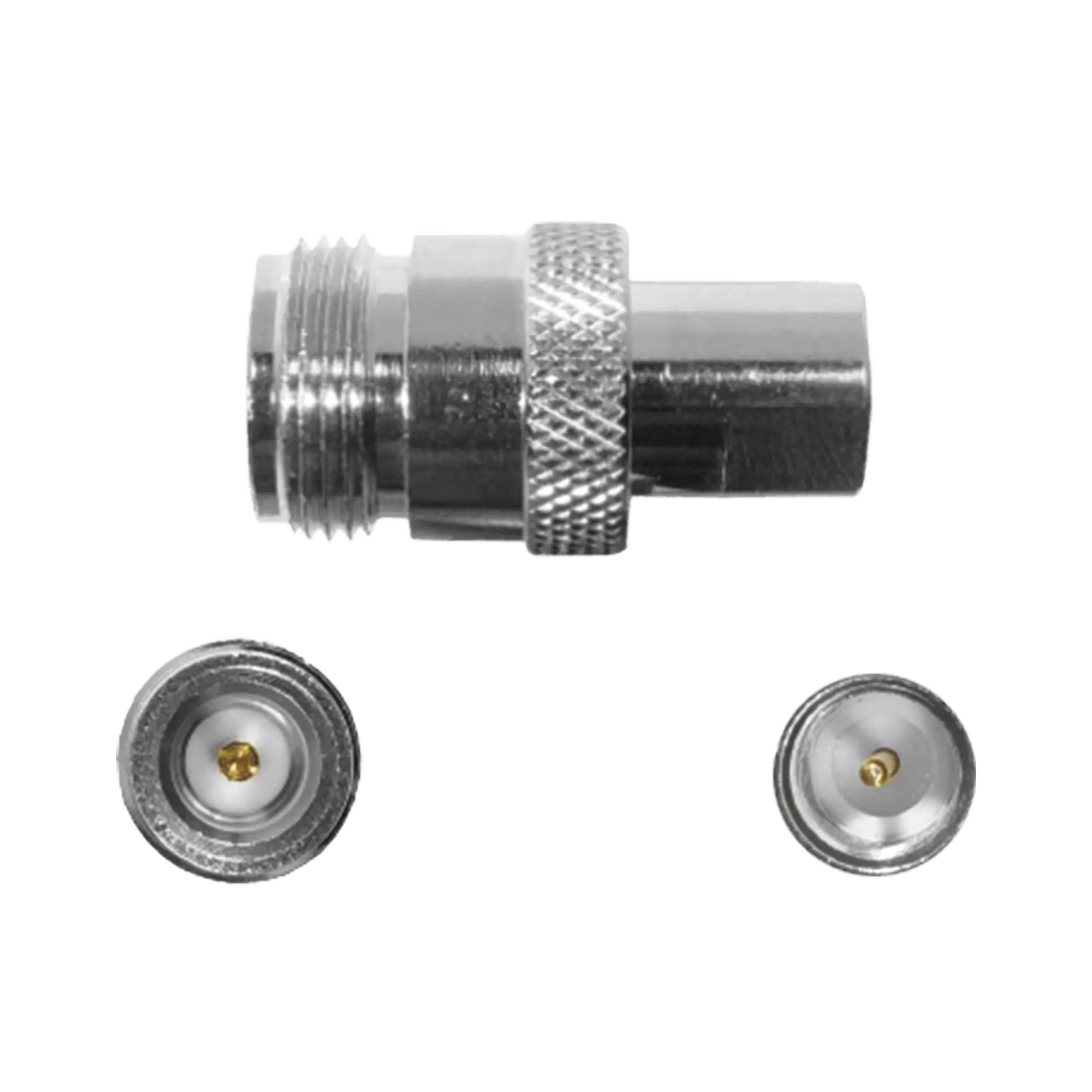Adaptador en linea de conector N Hembra a FME Macho.