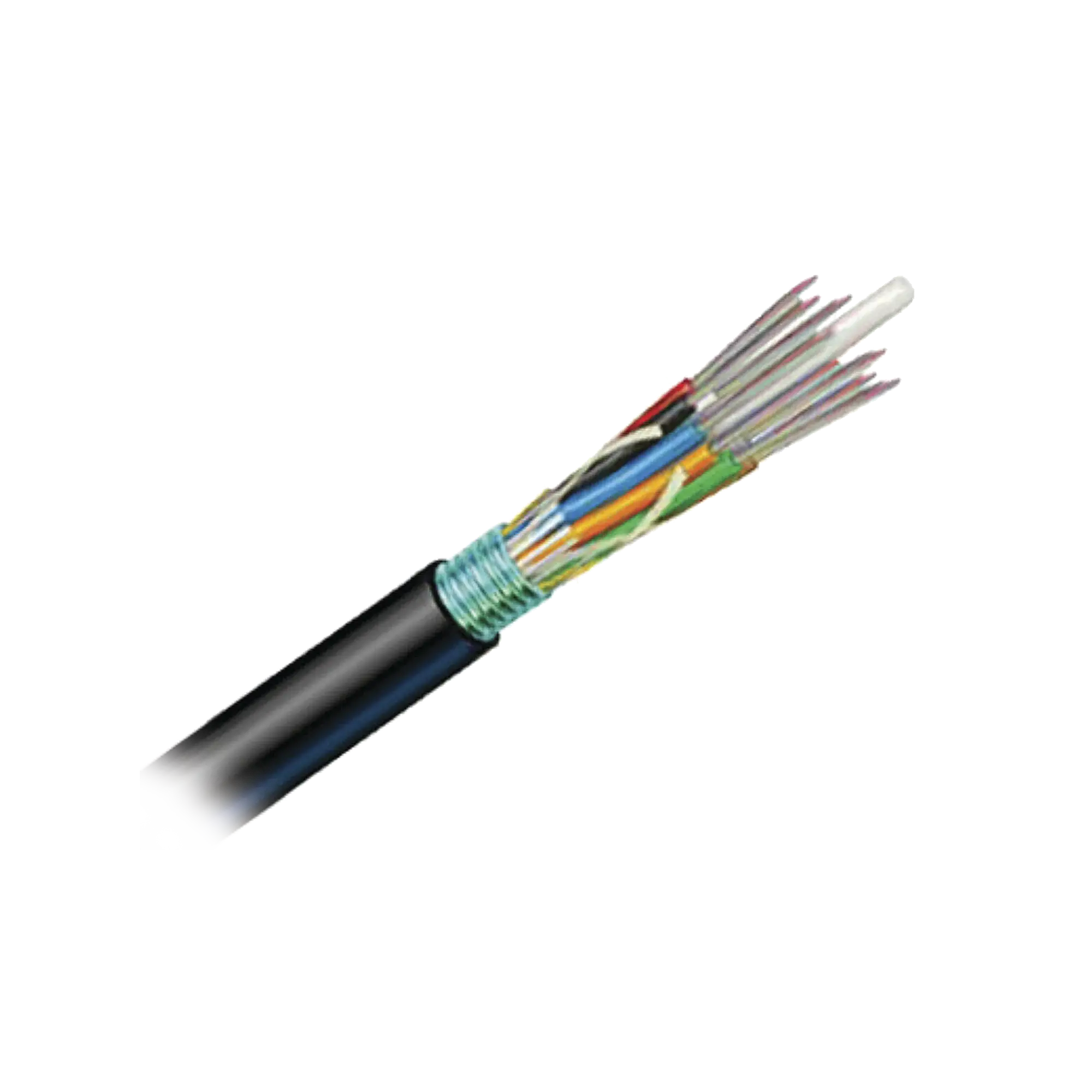 Cable de Fibra Óptica 6 hilos, OSP (Planta Externa), Armada, Gel, HDPE (Polietileno de alta densidad), Multimodo OM3 50/125 Optimizada, 1 Metro