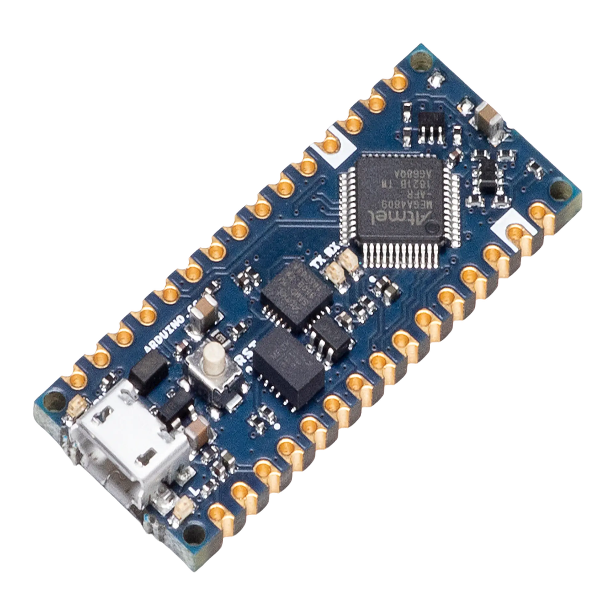 Placa de Desarrollo Arduino® Nano Every / Microcontrolador ATmega4809 AVR 20 MHz / USB-Serial Bridge ATSAMD11D14A / 48 KB Flash / 6 KB SRAM / Compatible 5V / Montaje DIP o SMT