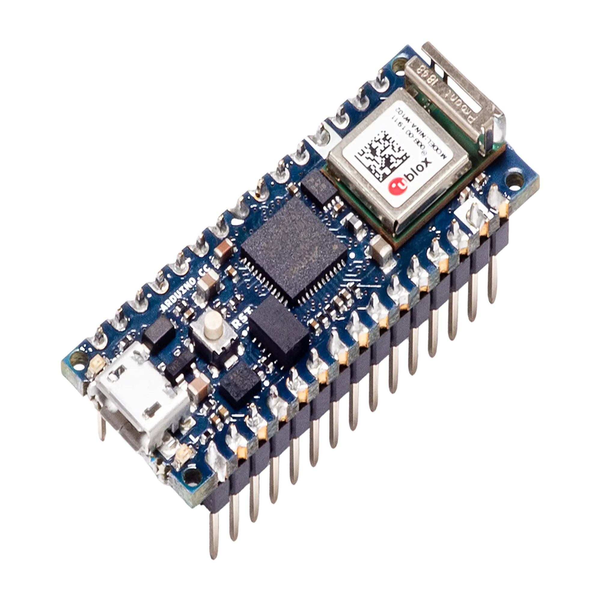 Placa de Desarrollo IoT / Cortex-M0+ SAMD21 48 MHz / Wi-Fi 802.11 b/g/n + Bluetooth 4.2 / IMU 6 Ejes LSM6DSOXTR / Crypto Chip ATECC608A / 3.3V I/O / Micro USB / Compatible Arduino IDE y Cloud