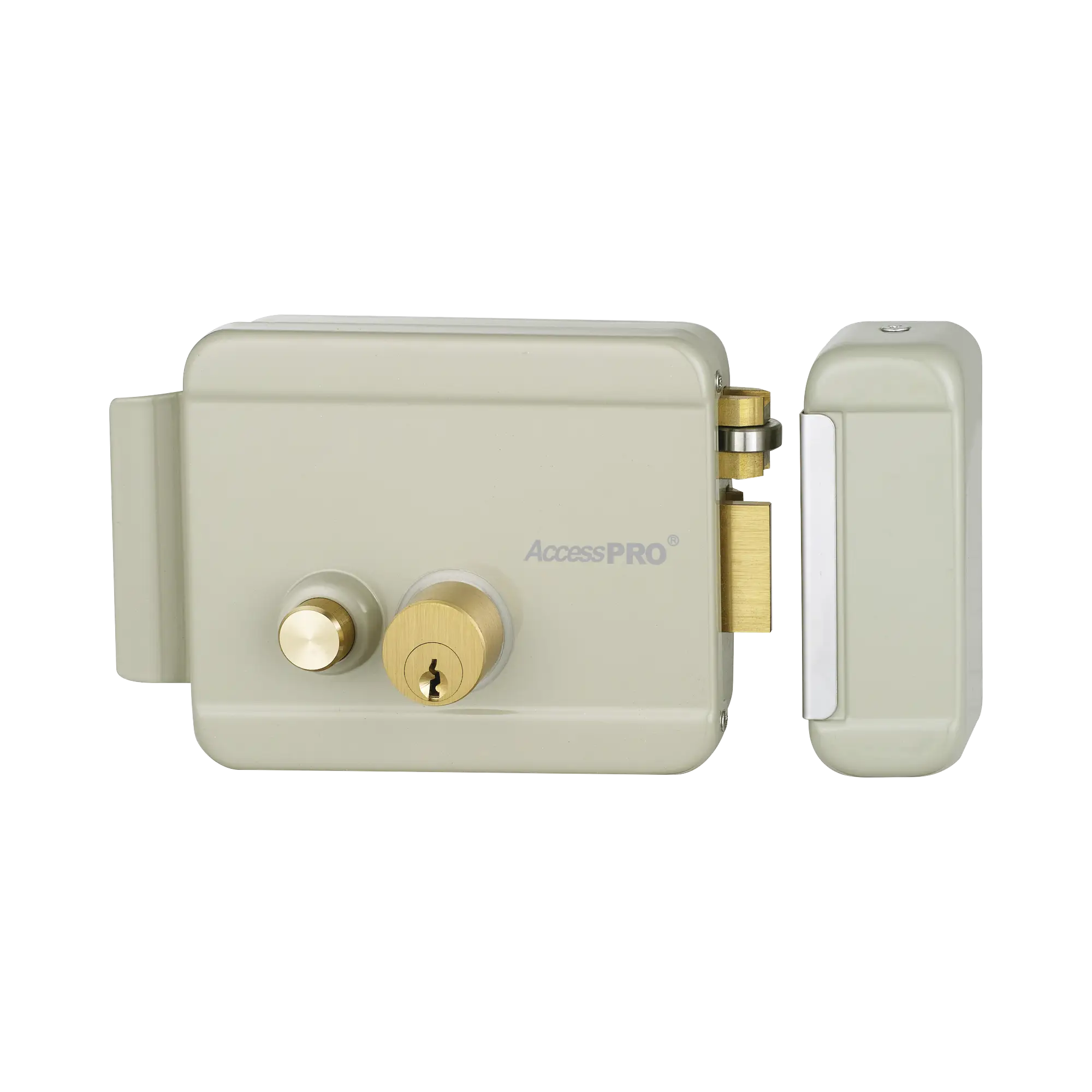 Cerradura Eléctrica con Botón de Salida/ Incluye Llave  / Exterior / Derecha
