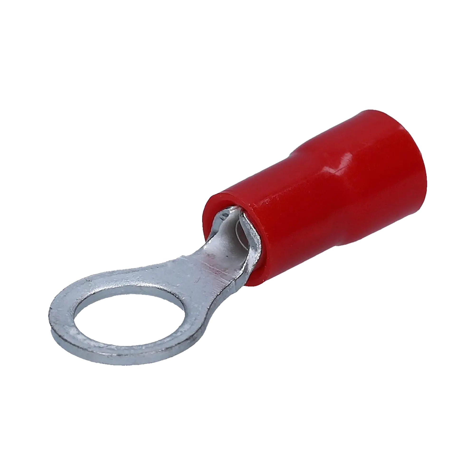 Terminal tipo ojo / 1 / 4 » / 22 – 16 AWG / Rojo / Paquete de 25 piezas.
