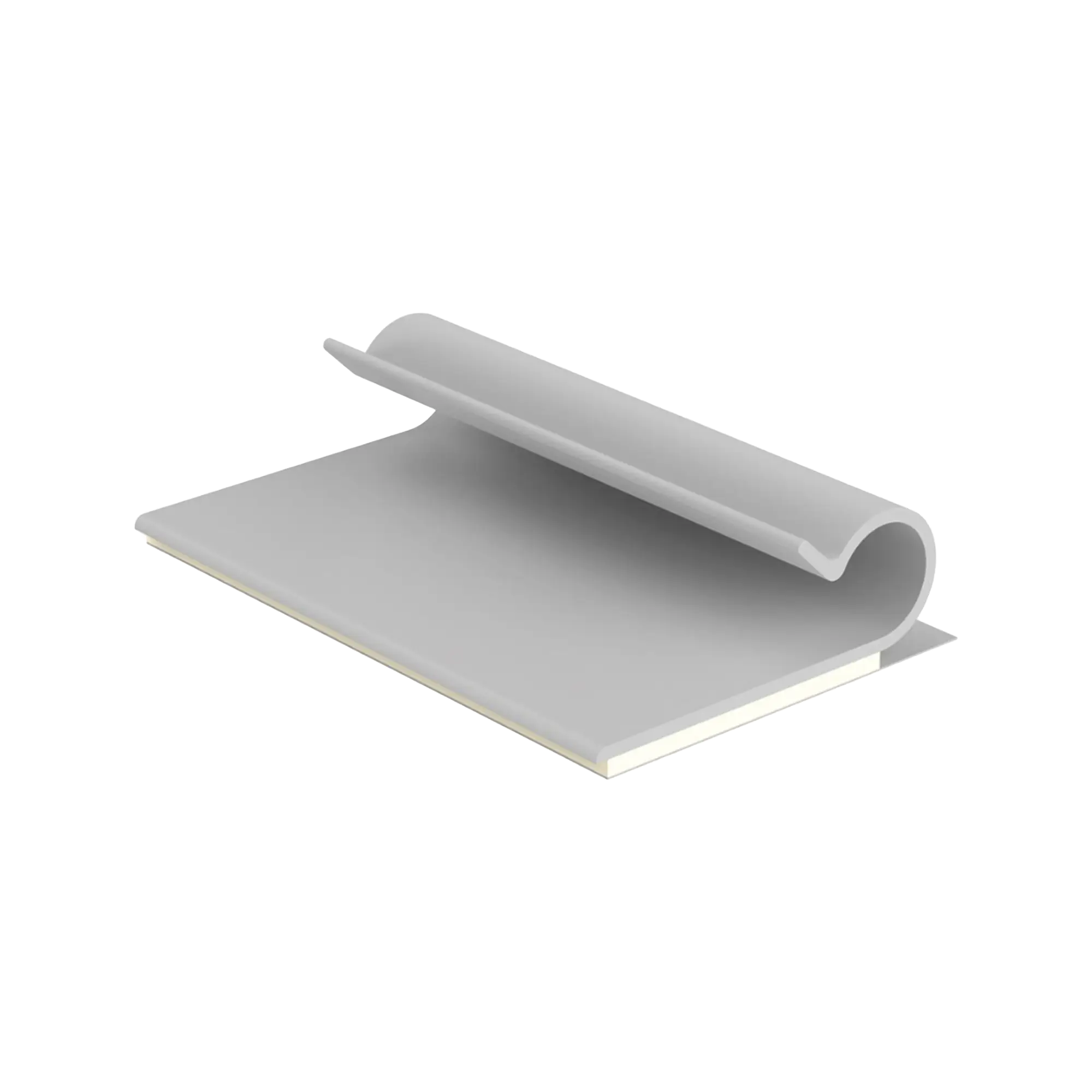 Clip Adhesivo Tipo J, Para Cables de Hasta 6.4 mm de Diametro, Uso Interior, Color Gris, Paquete de 100pz