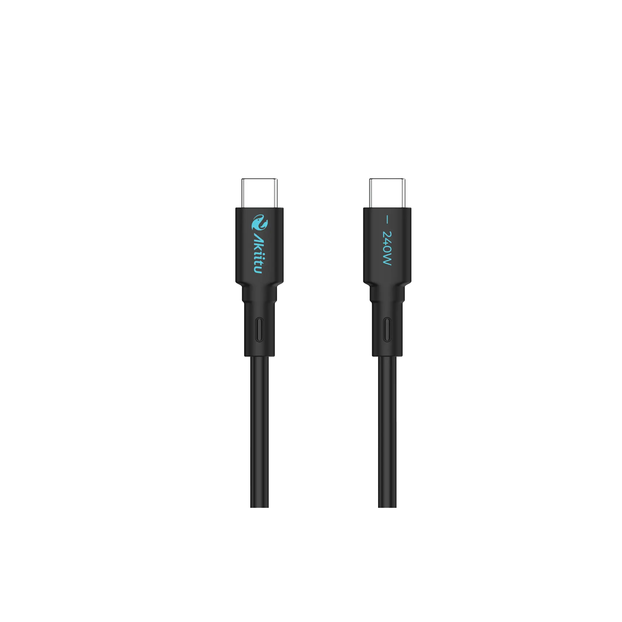 Cable de Carga USB-C a C / 1 Metro / Tecnología GaN (Nitruro de Galio) / Fast-Charging / Potencia 240W / Velocidad Transferencia 480 Mbps / Material / Conector Aluminio Anodizado
