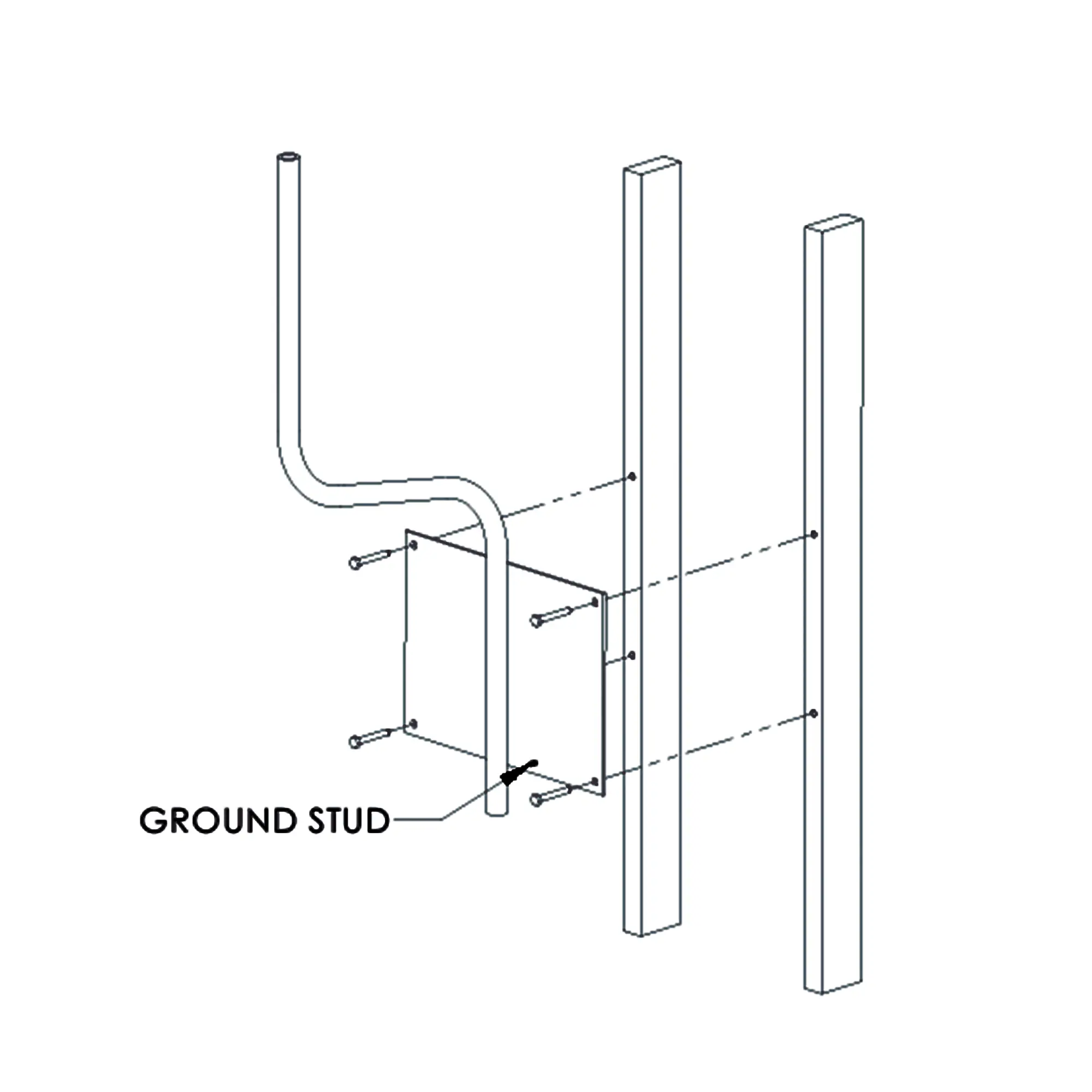 Soporte para montaje en pared compatible con linea de antenas OMNI-B