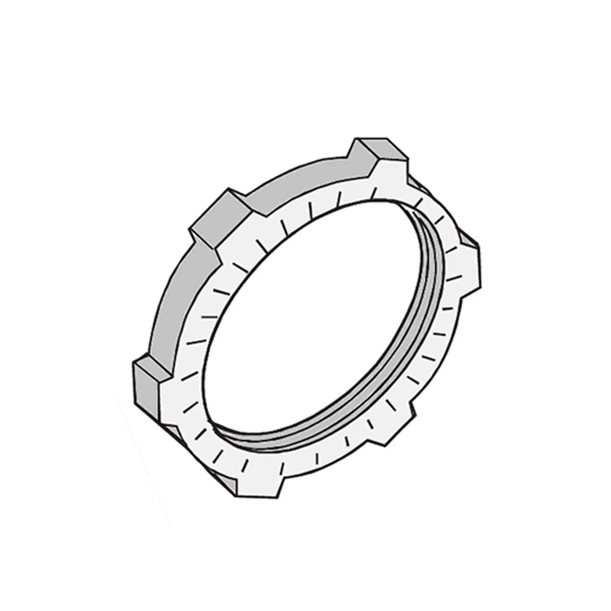 Contratuerca Metálica Zamac de 1-1/2″ (38 mm)﻿.