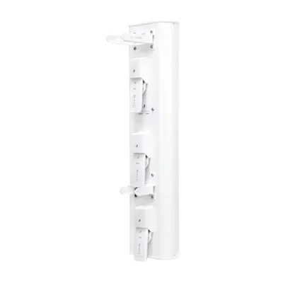 Antena sectorial blindada de 90º de cobertura 5 GHz (5.15 – 5.85 GHz), dividida en 3 bloques de 30º, ideal para alta densidad de suscriptores