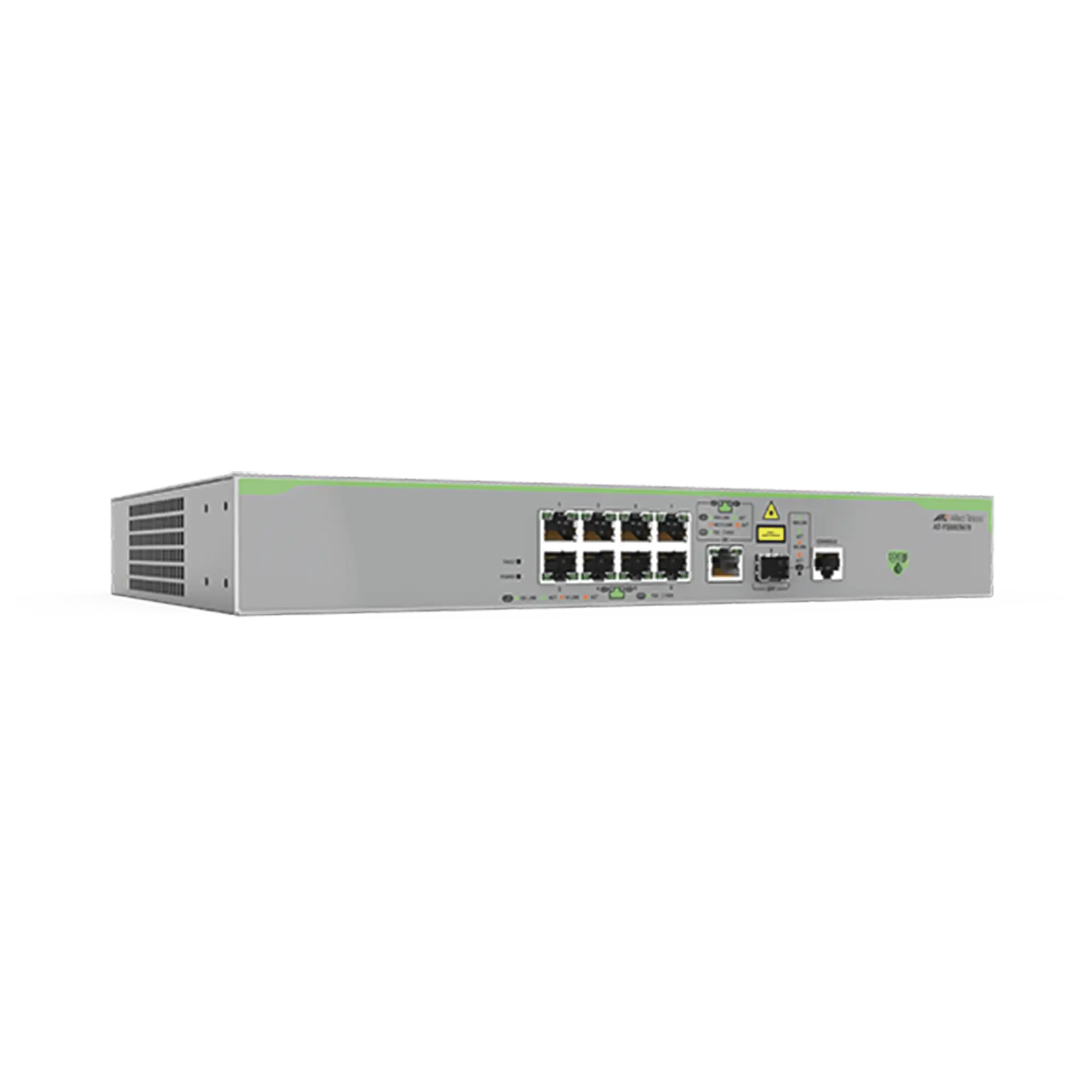 Switch Administrable CentreCOM FS980M, Capa 3 de 8 Puertos 10/100 Mbps + 1 puertos RJ45 Gigabit/SFP Combo