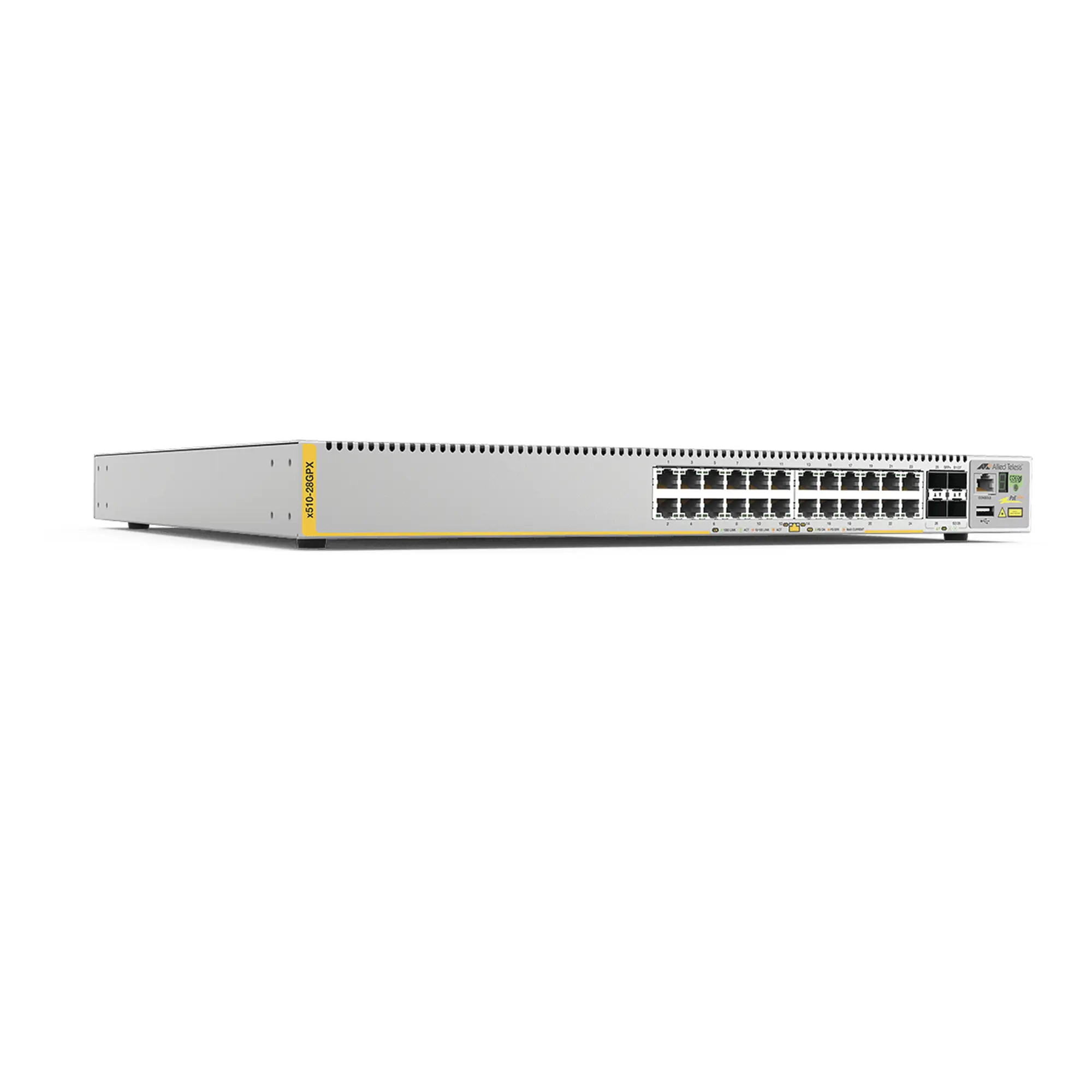 Switch PoE+ Stackeable Capa 3, 24 puertos 10/100/1000 Mbps + 4 puertos SFP+ 10 G, 370 W, fuente redundante