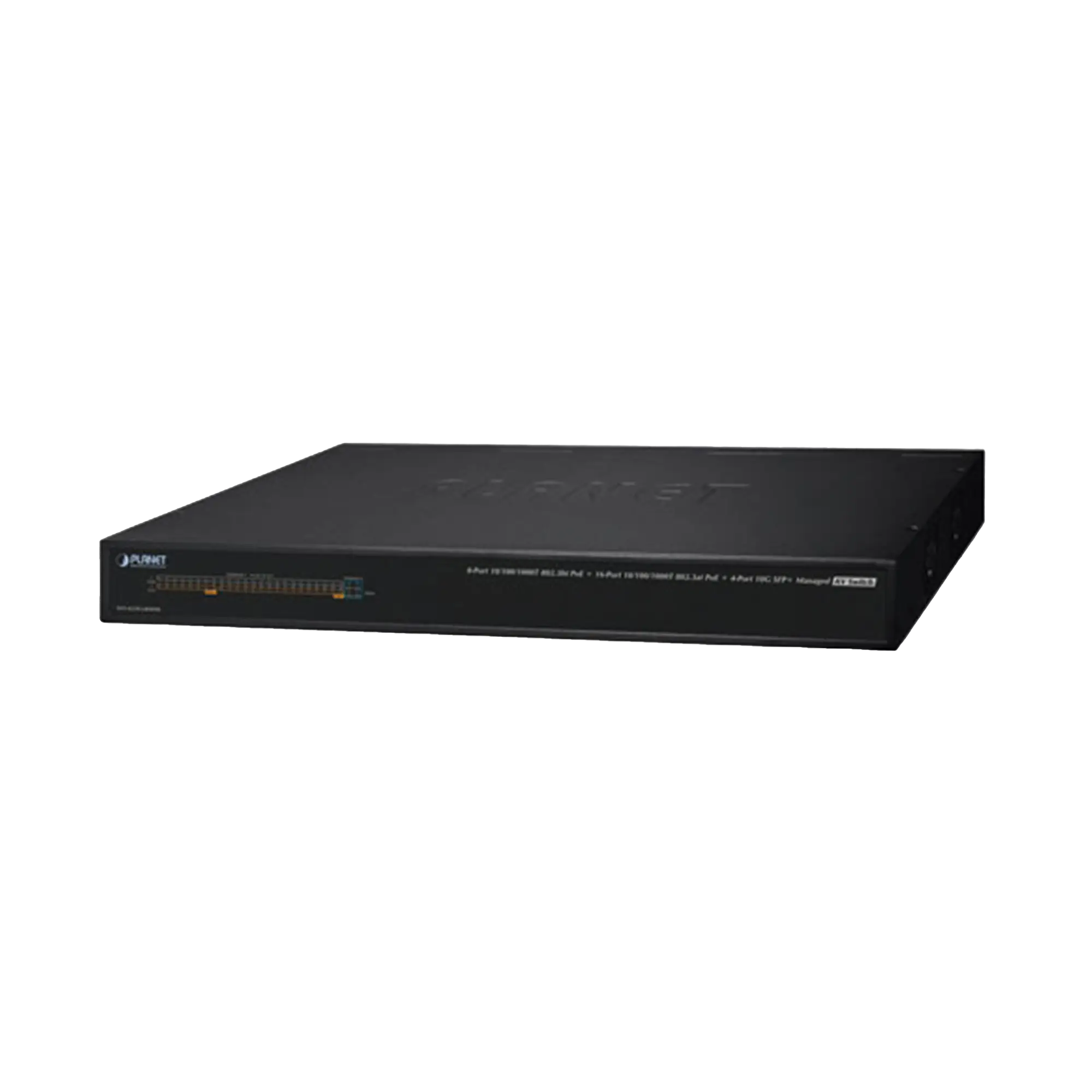 Switch AV Profesional para Integraciones Audiovisuales, , 8 Puertos PoE Gigabit 802.3bt, 16 Puertos PoE Gigabit 802.3at, 4 Puertos SFP 10 G, Hasta 450 W de Potencia