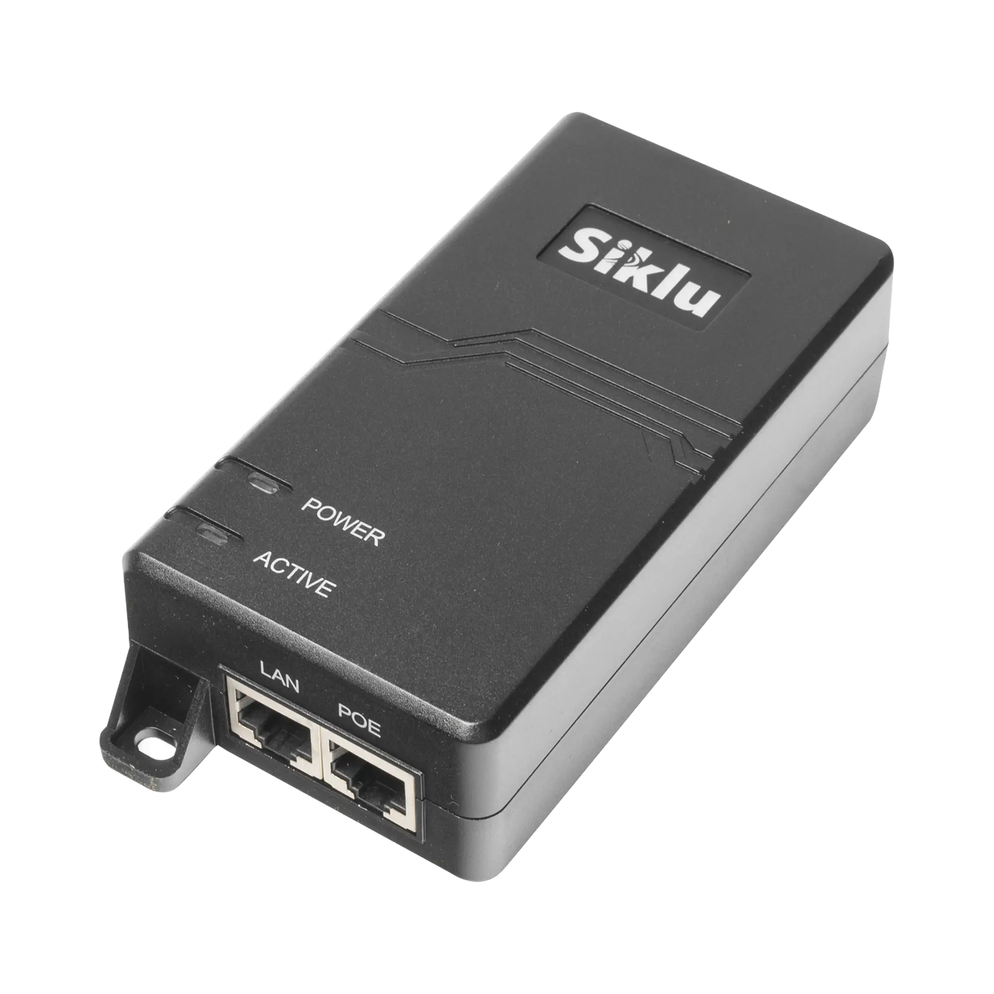 Inyector PoE Pasivo, 1 Gbps, 60 W, 55 Vcc, 100-240 Vca, Cable CA