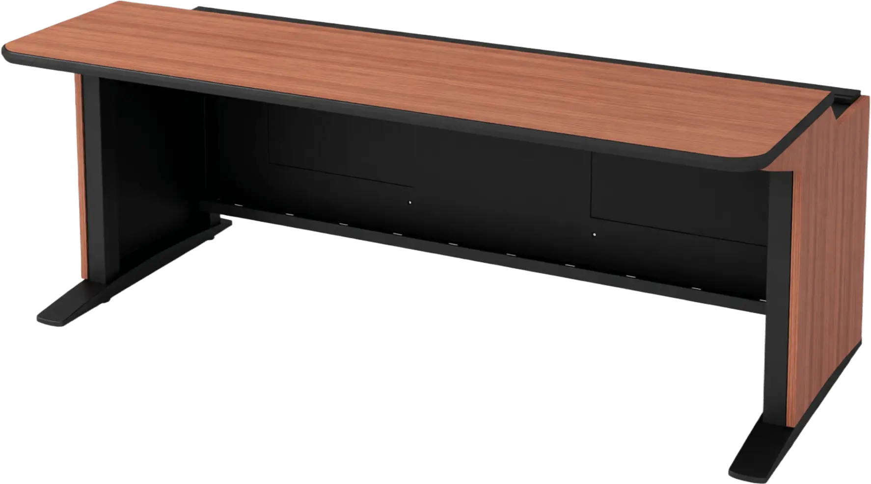 Consola de Control Axis | 72 Pulgadas | Estructura Modular Acero | Superficie Laminada Safeguard Edge | Gestión Integrada de Cables | Montaje Rack 19″ (Opcional) | Versa-Trak Monitores