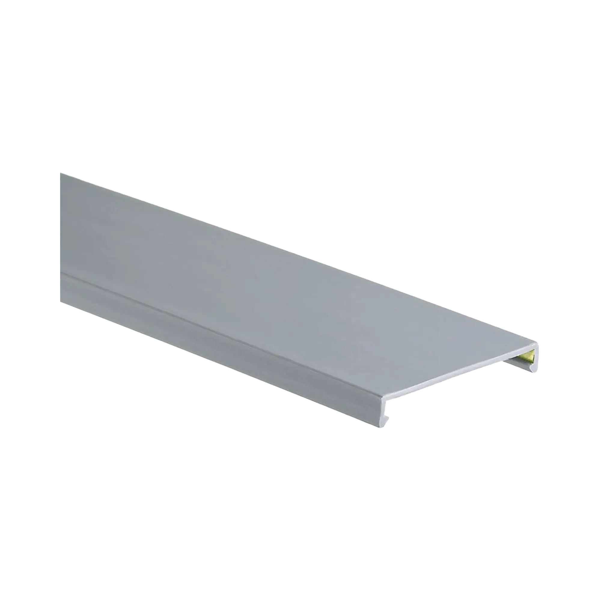 Tapa para Canaleta Ranurada, de 3.25 in de Ancho,  1.38 m de Largo, Color Gris