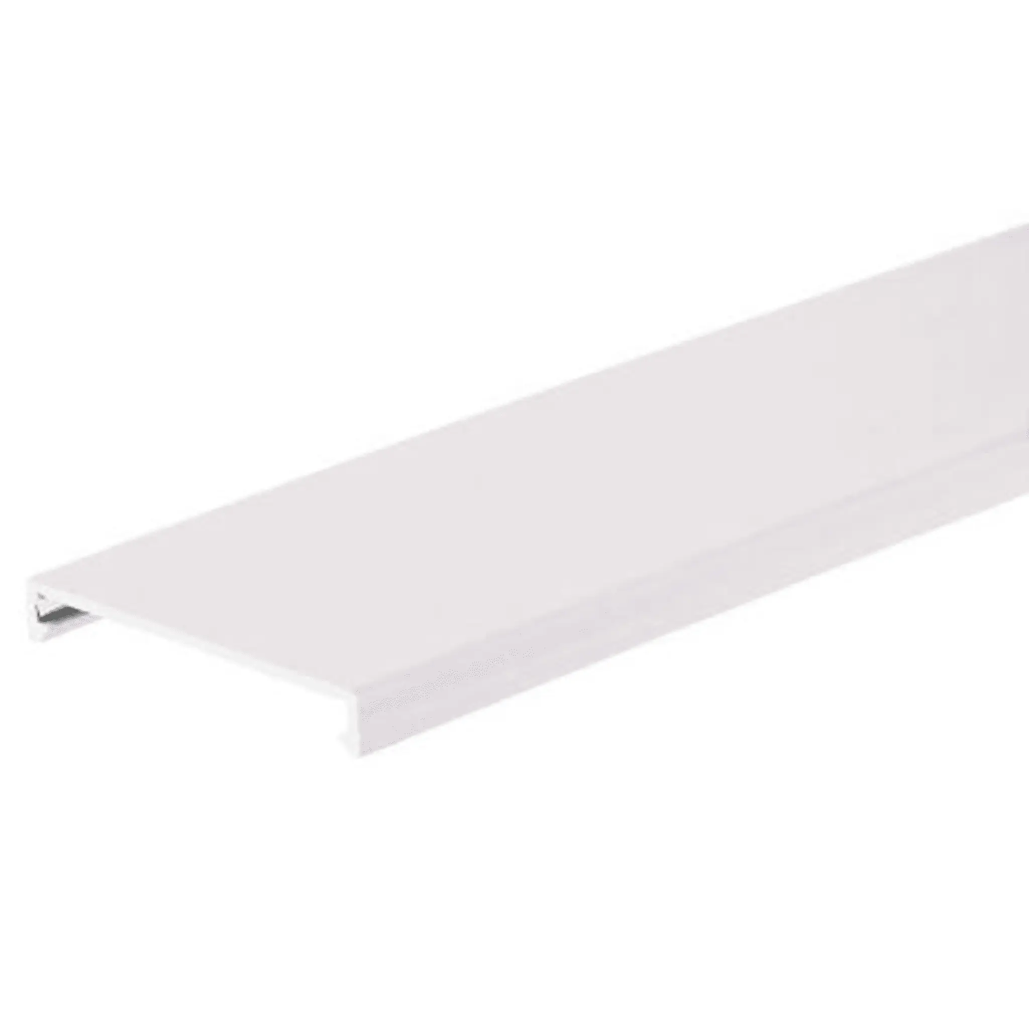 Tapa para Canaleta Ranurada, de 82.6 mm de Ancho, 1828.8 mm de Largo, Color Blanco